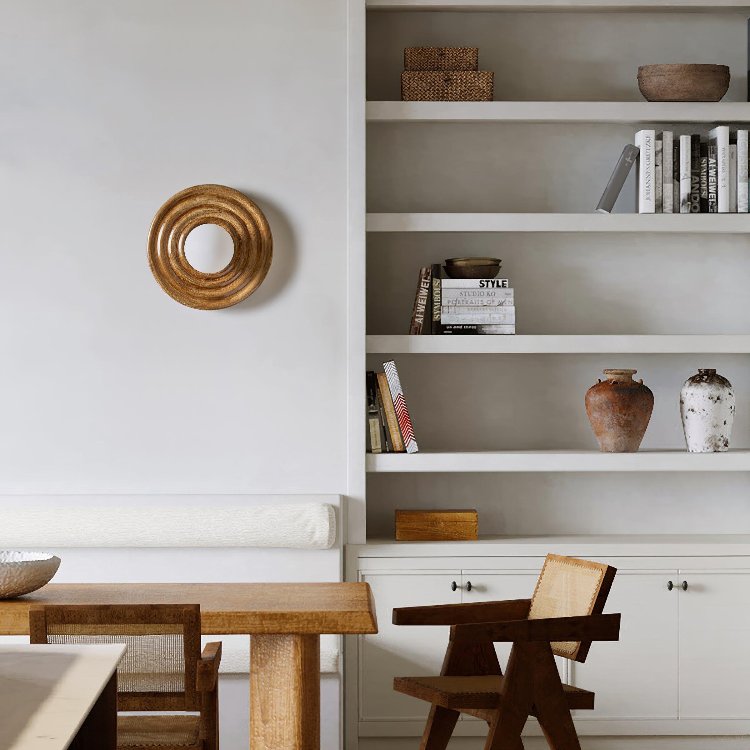 Ceiling Light Metal Body Resin Rippled Canopy Organic Minimalist