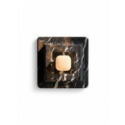 Franklin Marble Wall Lamp in white, front view.