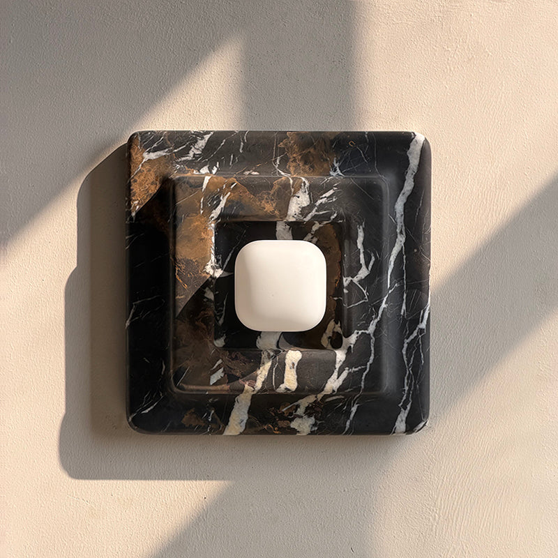 Franklin Marble Wall Lamp installed in a modern hallway.