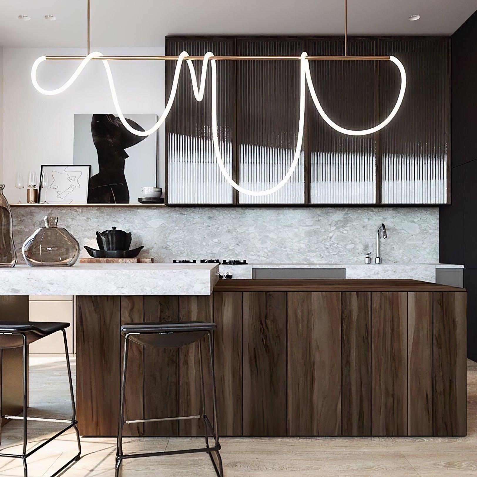 Vocor Chandelier Flexible Silicone Curve Modern Elegant-Neutral Decor