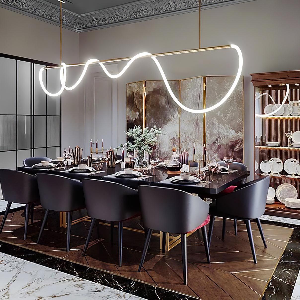 Vocor Chandelier Flexible Silicone Curve Modern Elegant-Neutral Decor