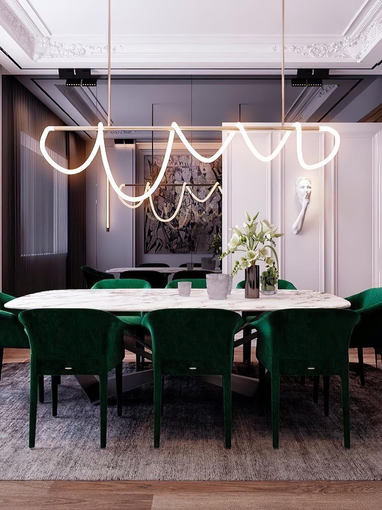 Vocor Chandelier Flexible Silicone Curve Modern Elegant-Neutral Decor