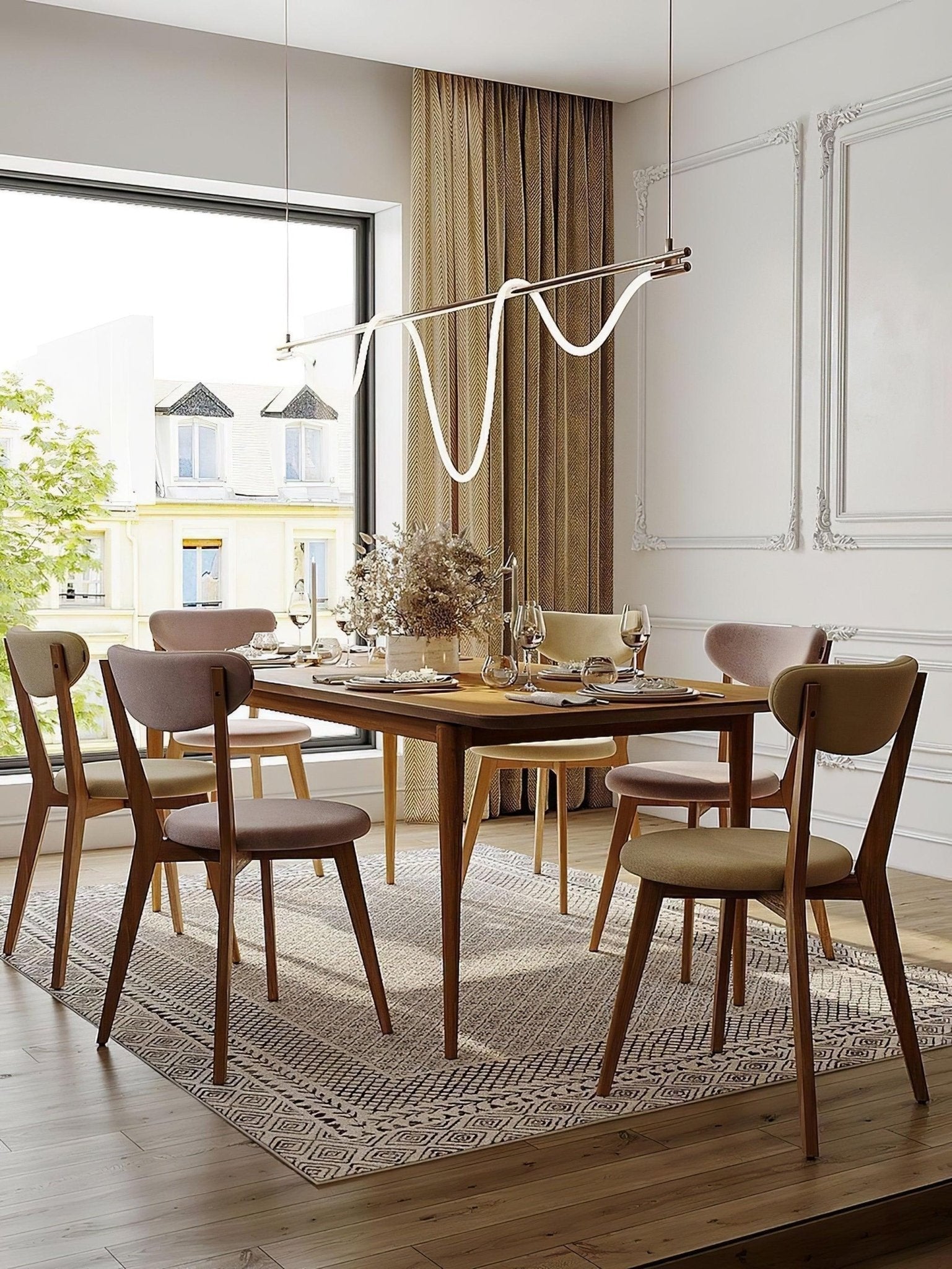 Vocor Chandelier Flexible Silicone Curve Modern Elegant-Neutral Decor