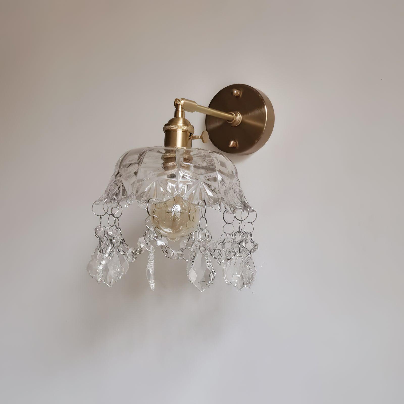 Baleno Postmodern Luxury French Tassel Crystal Wall Light-Neutral Decor