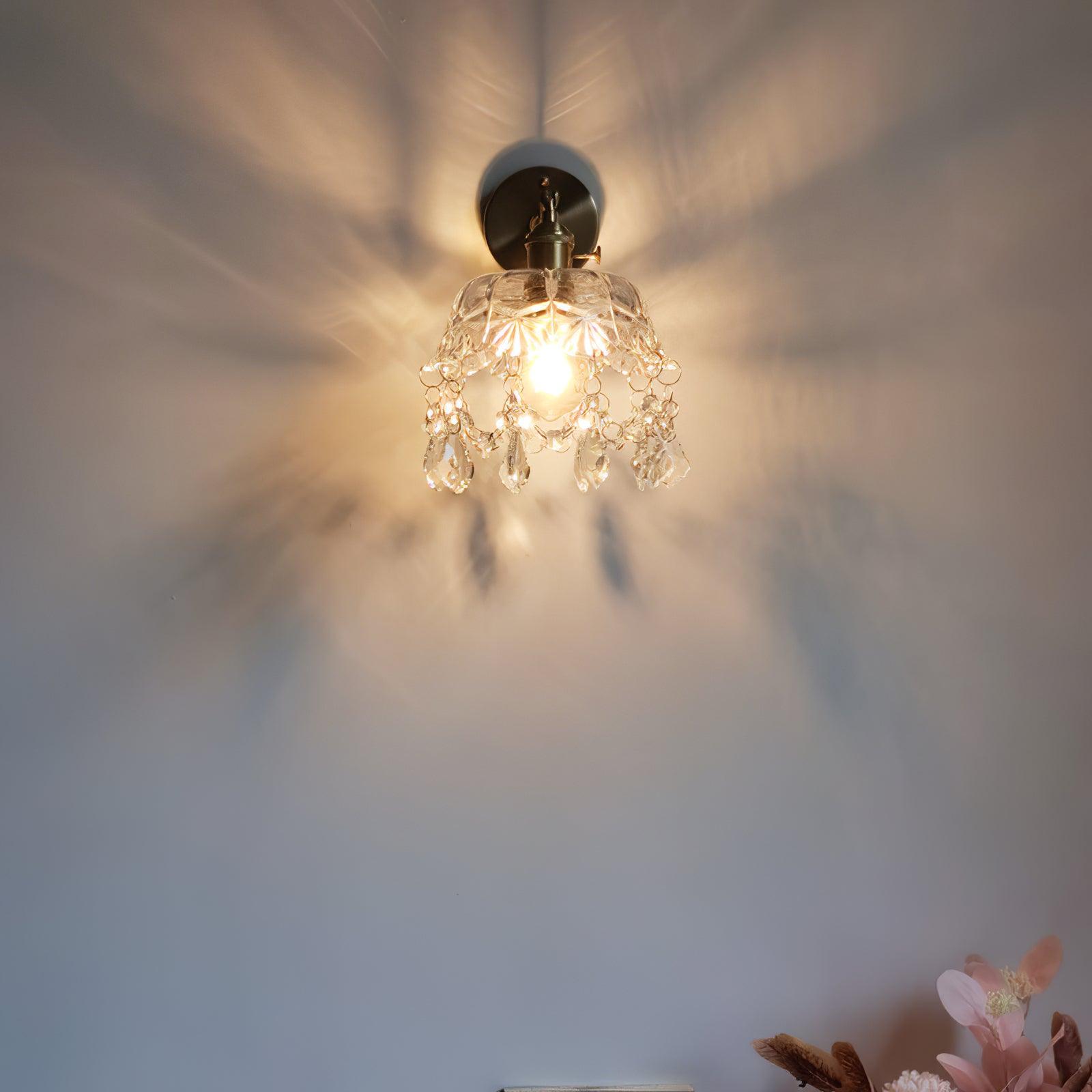 Baleno Postmodern Luxury French Tassel Crystal Wall Light-Neutral Decor