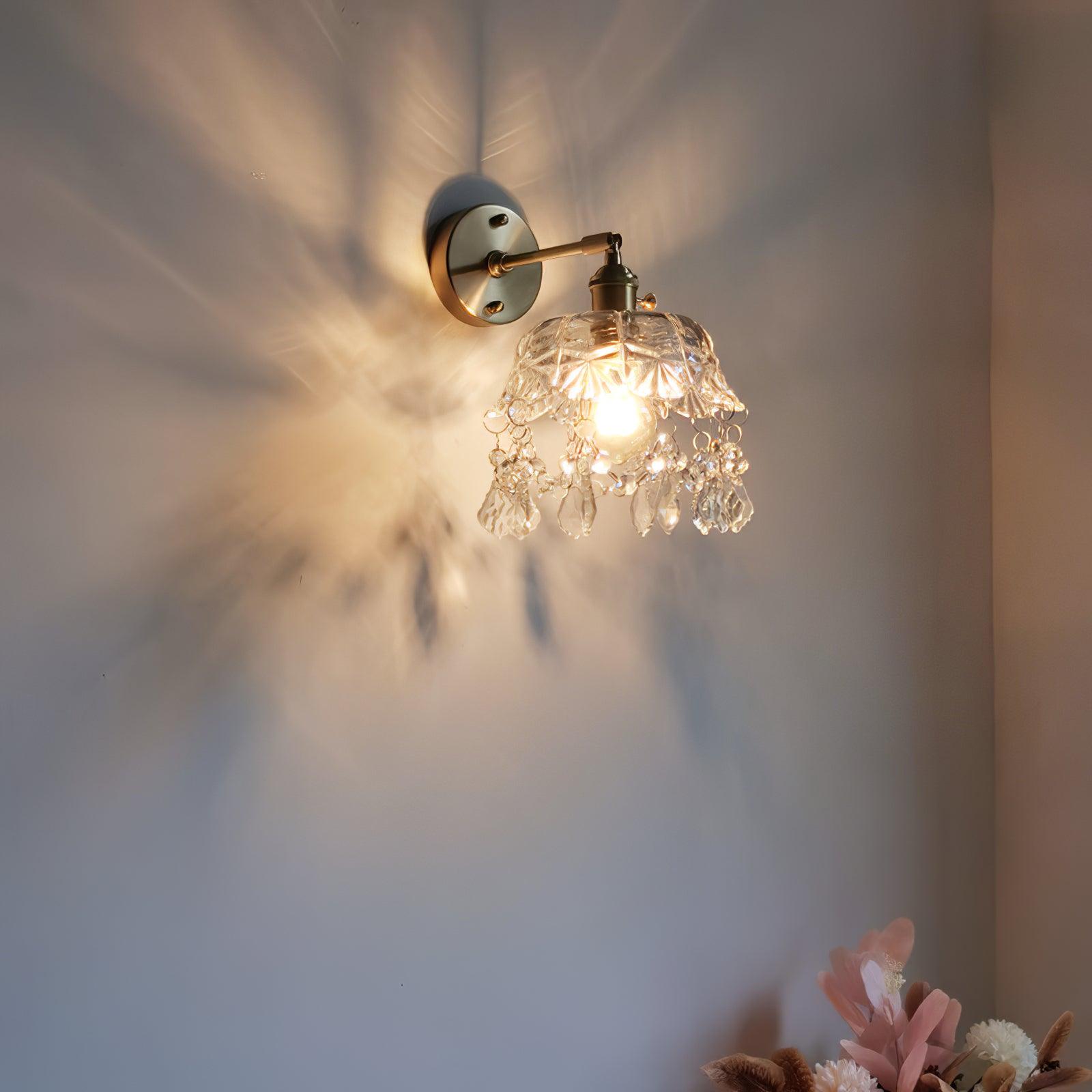 Baleno Postmodern Luxury French Tassel Crystal Wall Light-Neutral Decor