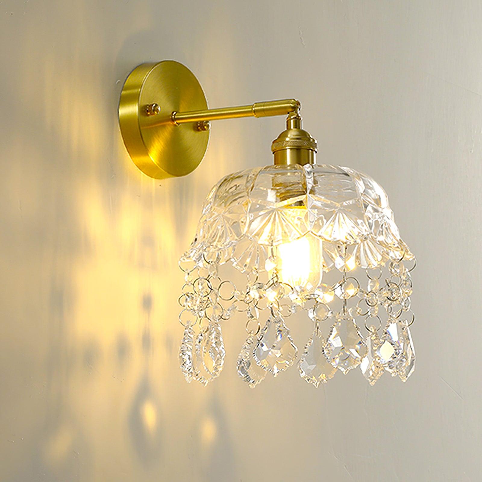 Baleno Postmodern Luxury French Tassel Crystal Wall Light-Neutral Decor