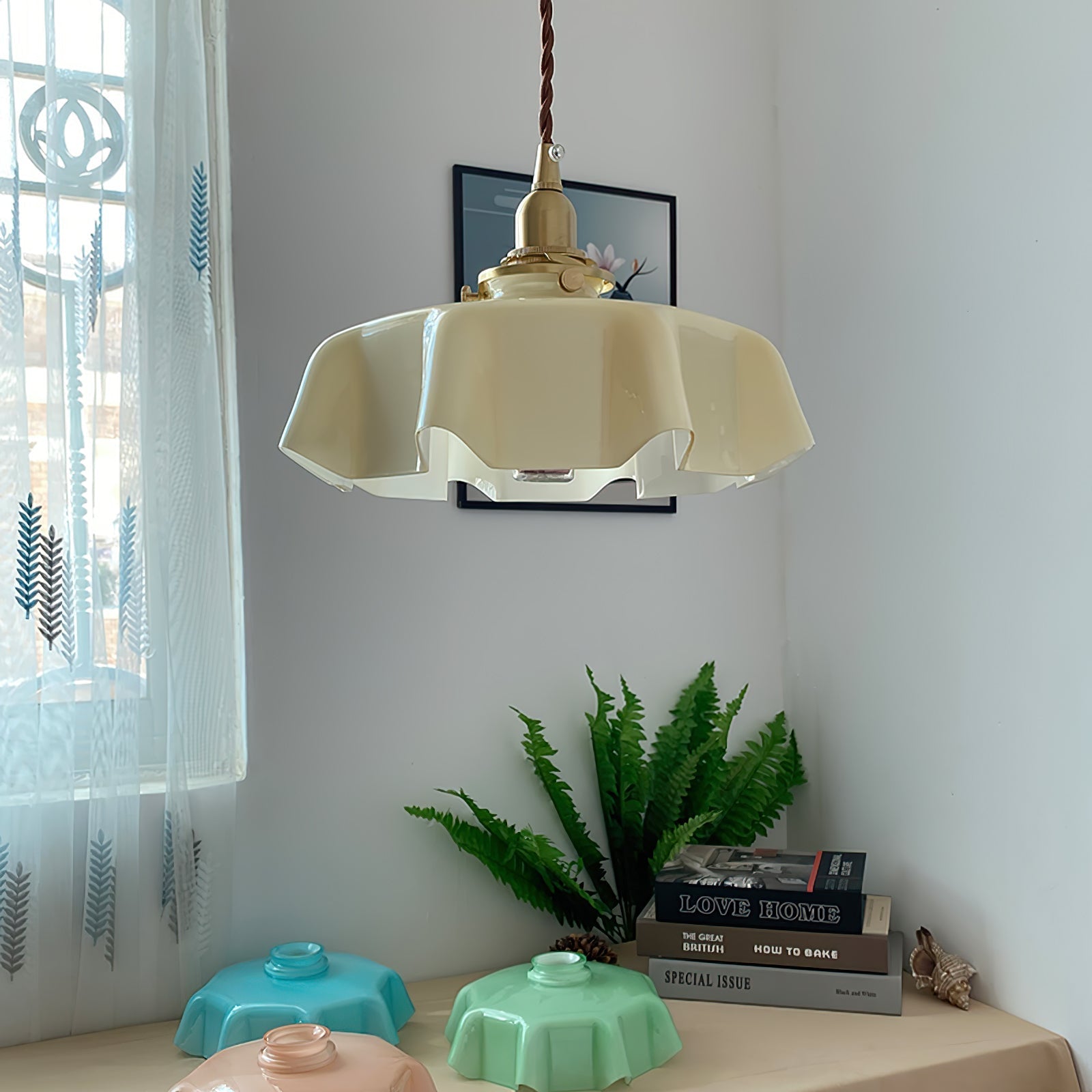 Lustra Pendant Light French Flower for Dining Room-Neutral Decor