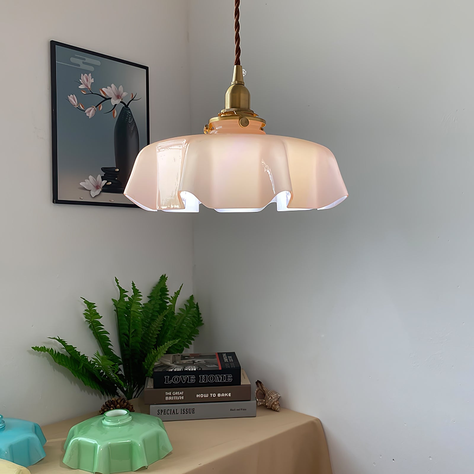Lustra Pendant Light French Flower for Dining Room-Neutral Decor