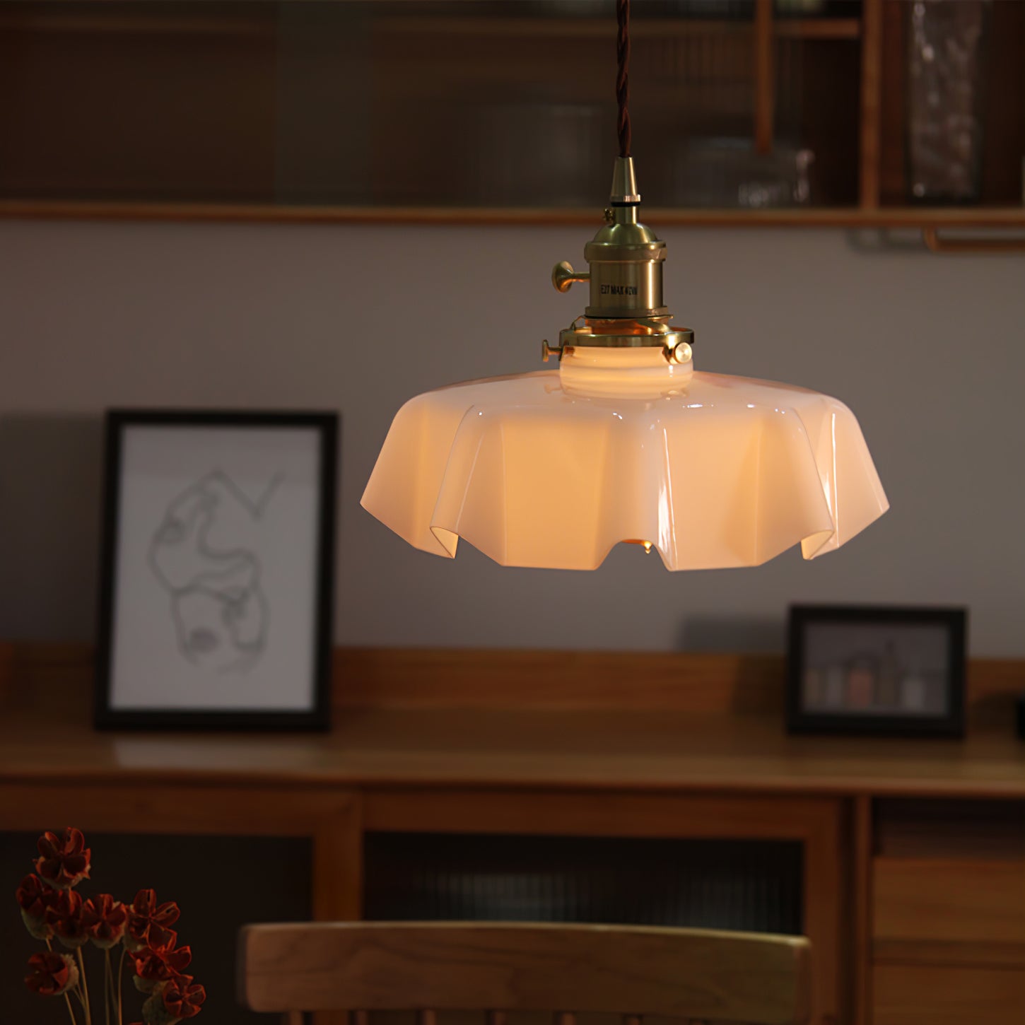 Lustra Pendant Light French Flower for Dining Room-Neutral Decor