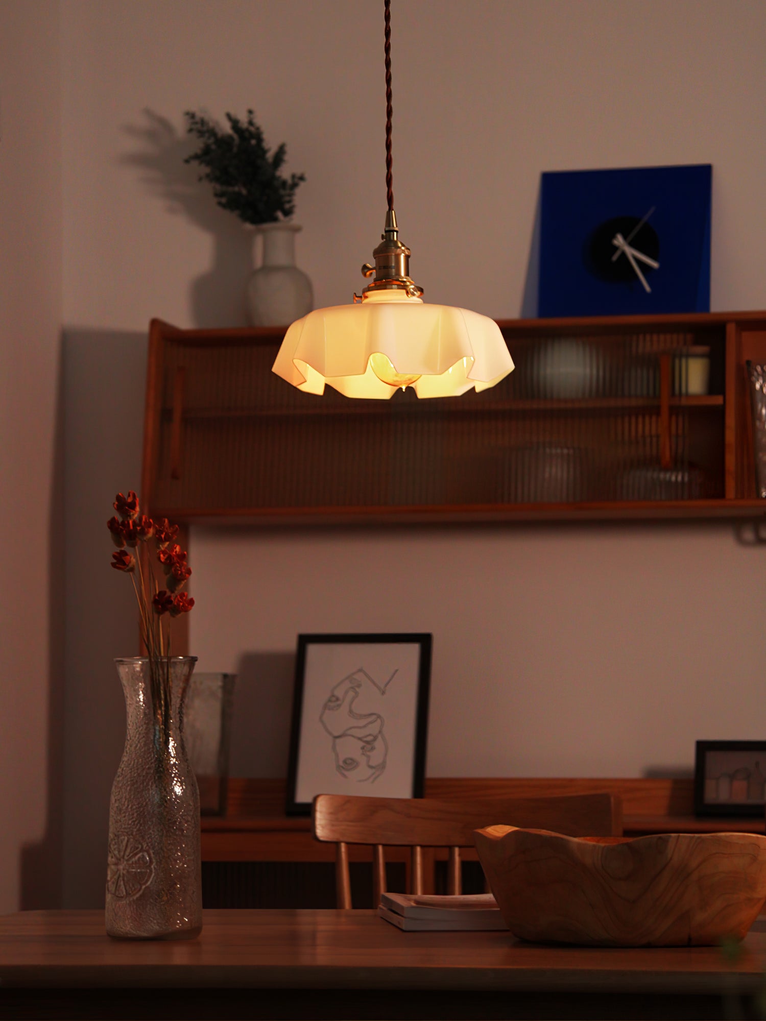 Lustra Pendant Light French Flower for Dining Room-Neutral Decor