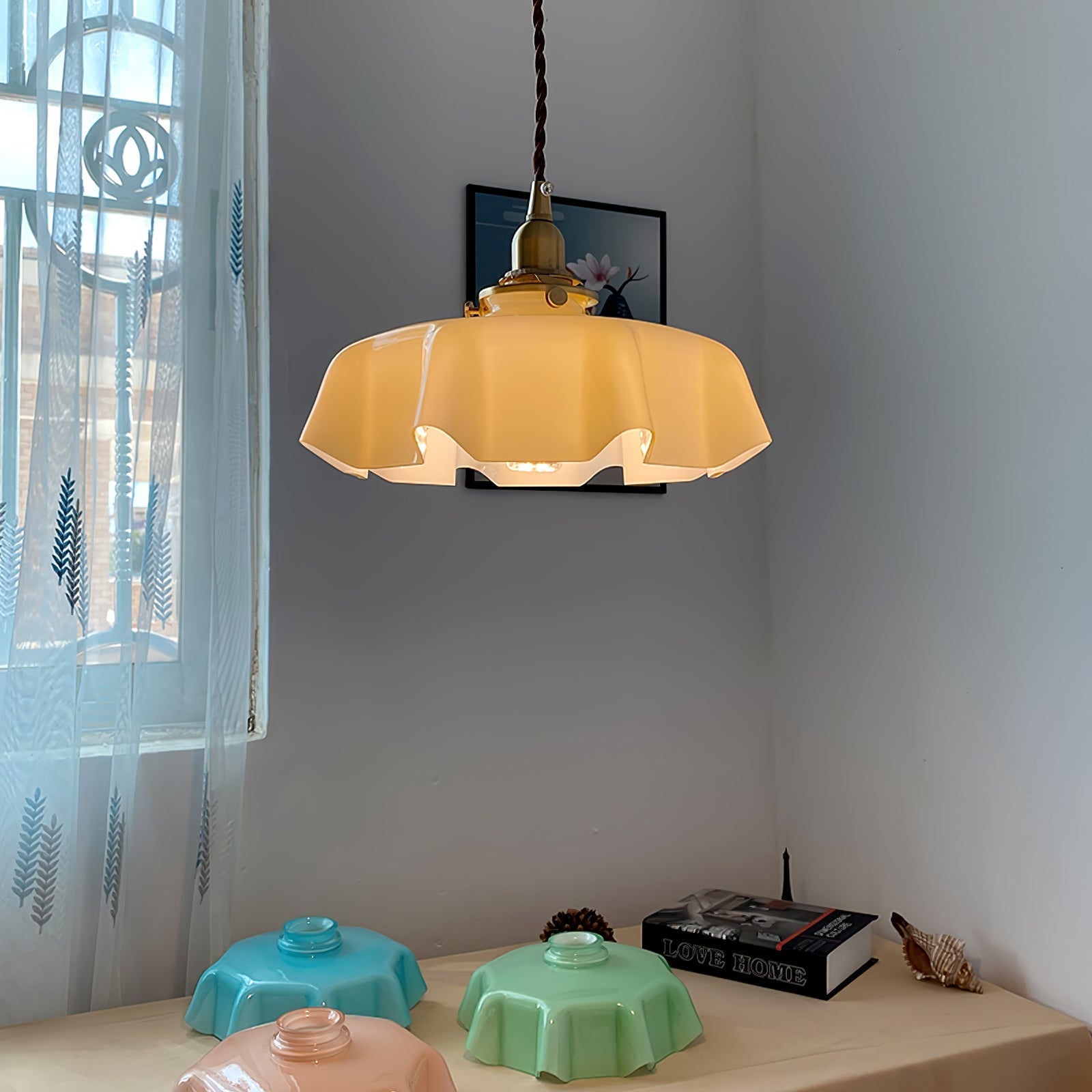 Lustra Pendant Light French Flower for Dining Room-Neutral Decor