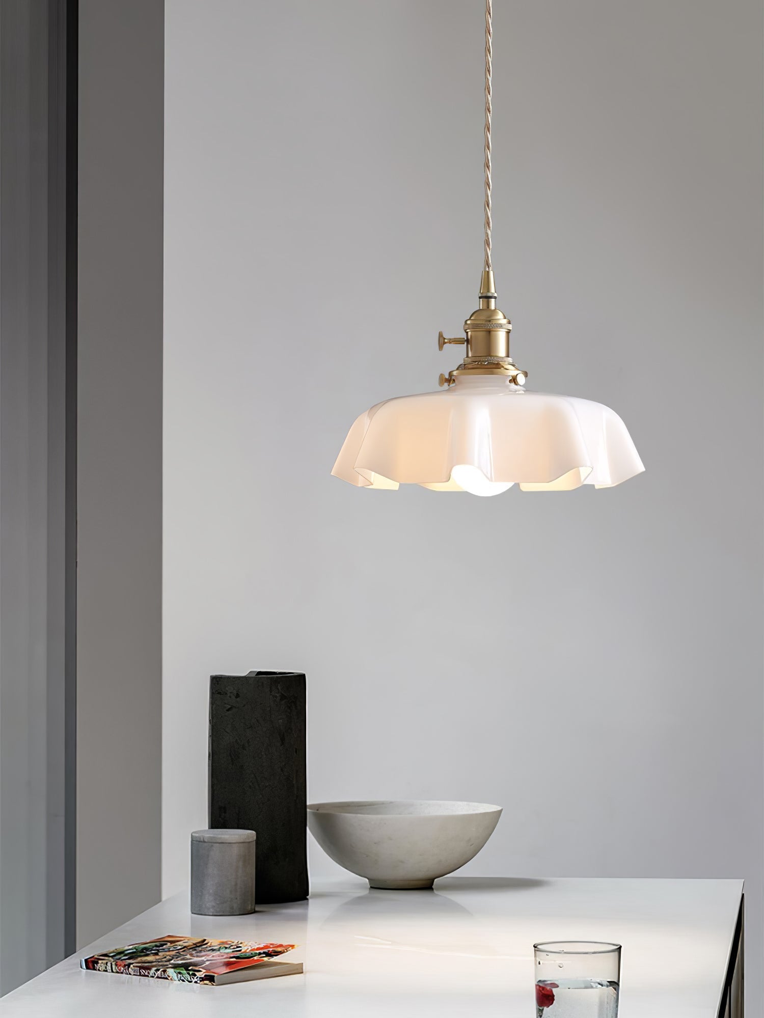 Lustra Pendant Light French Flower for Dining Room-Neutral Decor