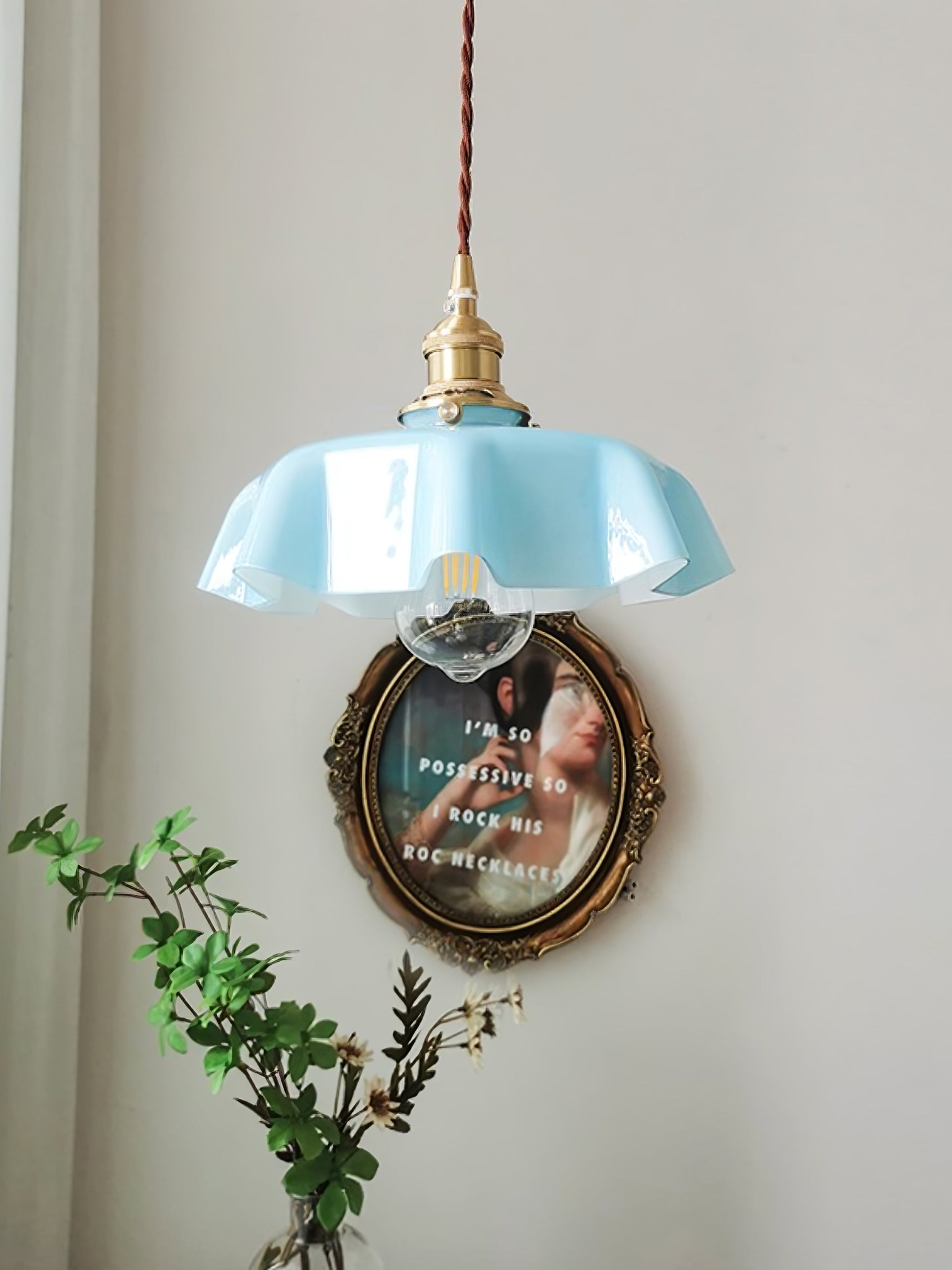 Lustra Pendant Light French Flower for Dining Room-Neutral Decor