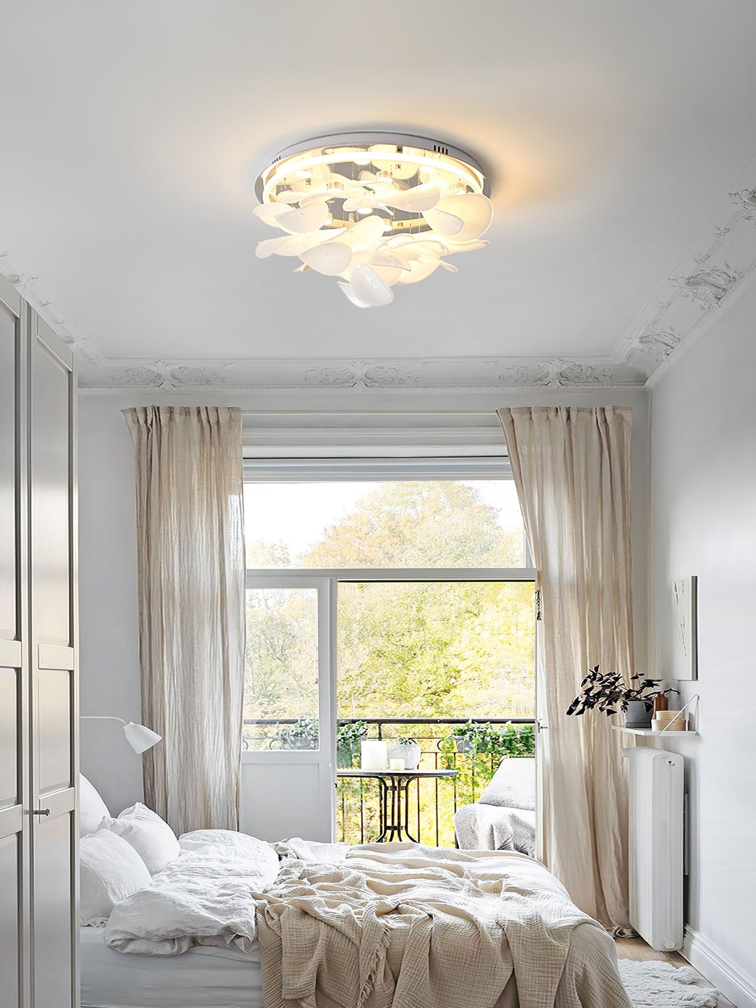Eroxen French Floral Petal Ceiling Lamp for Modern Homes-Neutral Decor