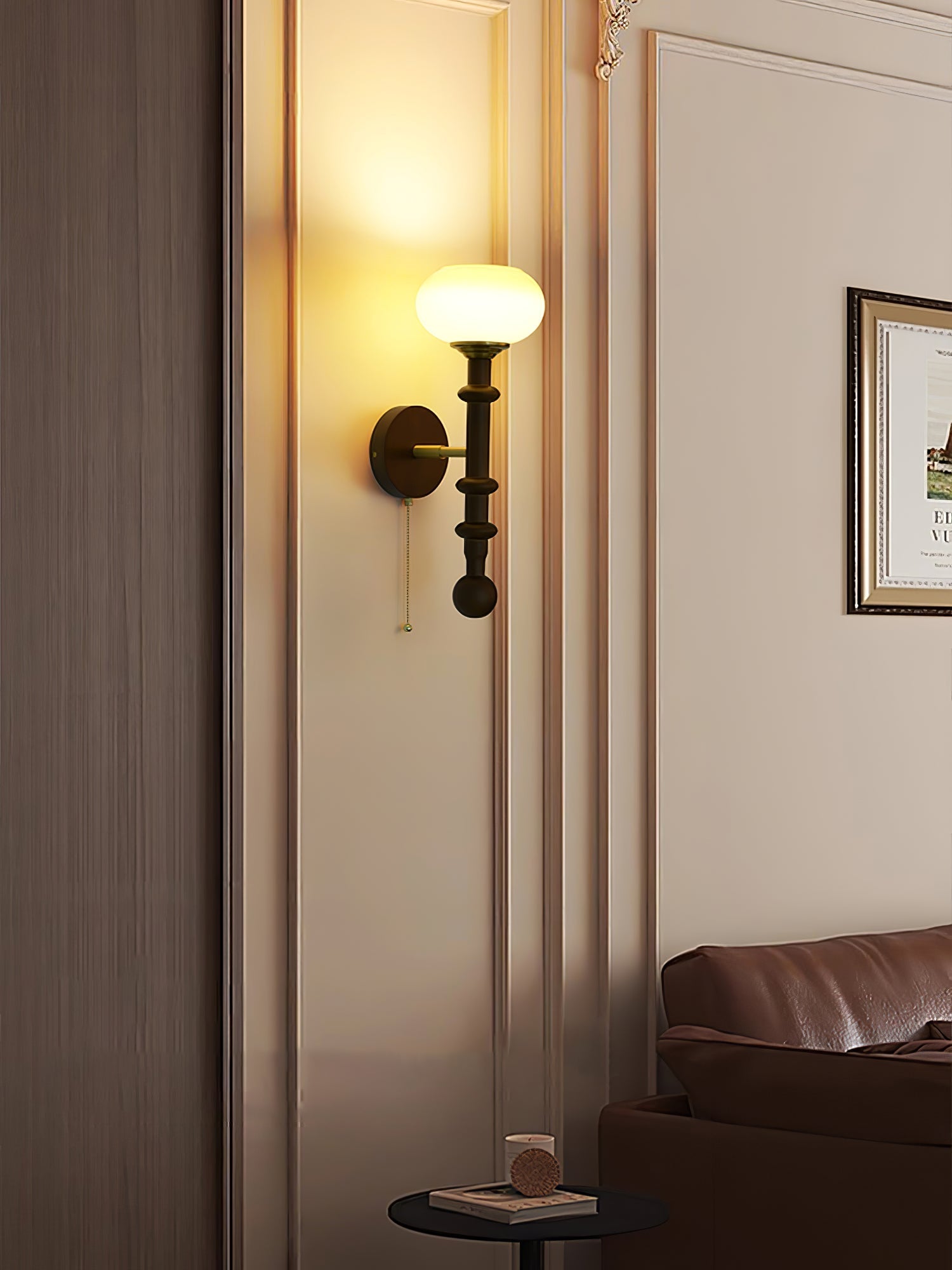 Hilda Roma Elegance Wood Sconce Wall lamp-Neutral Decor