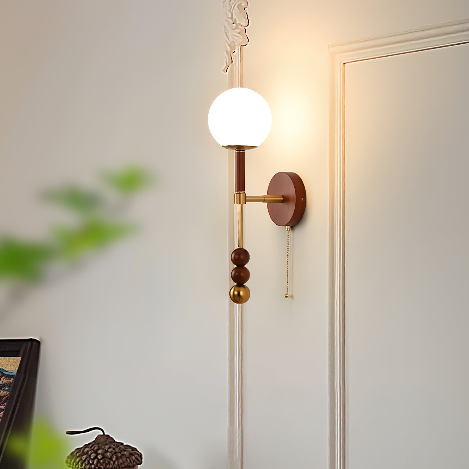 Hilda Roma Elegance Wood Sconce Wall lamp-Neutral Decor
