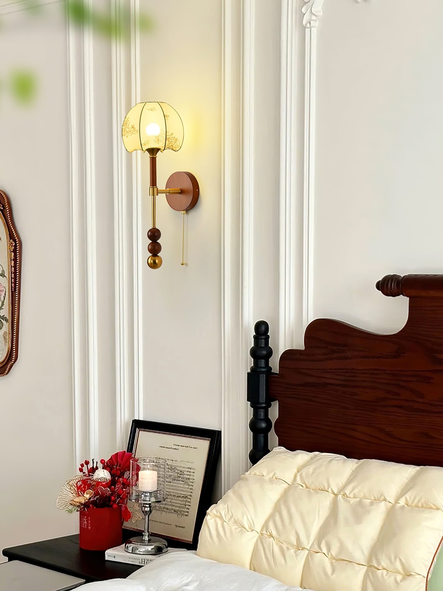 Hilda Roma Elegance Wood Sconce Wall lamp-Neutral Decor
