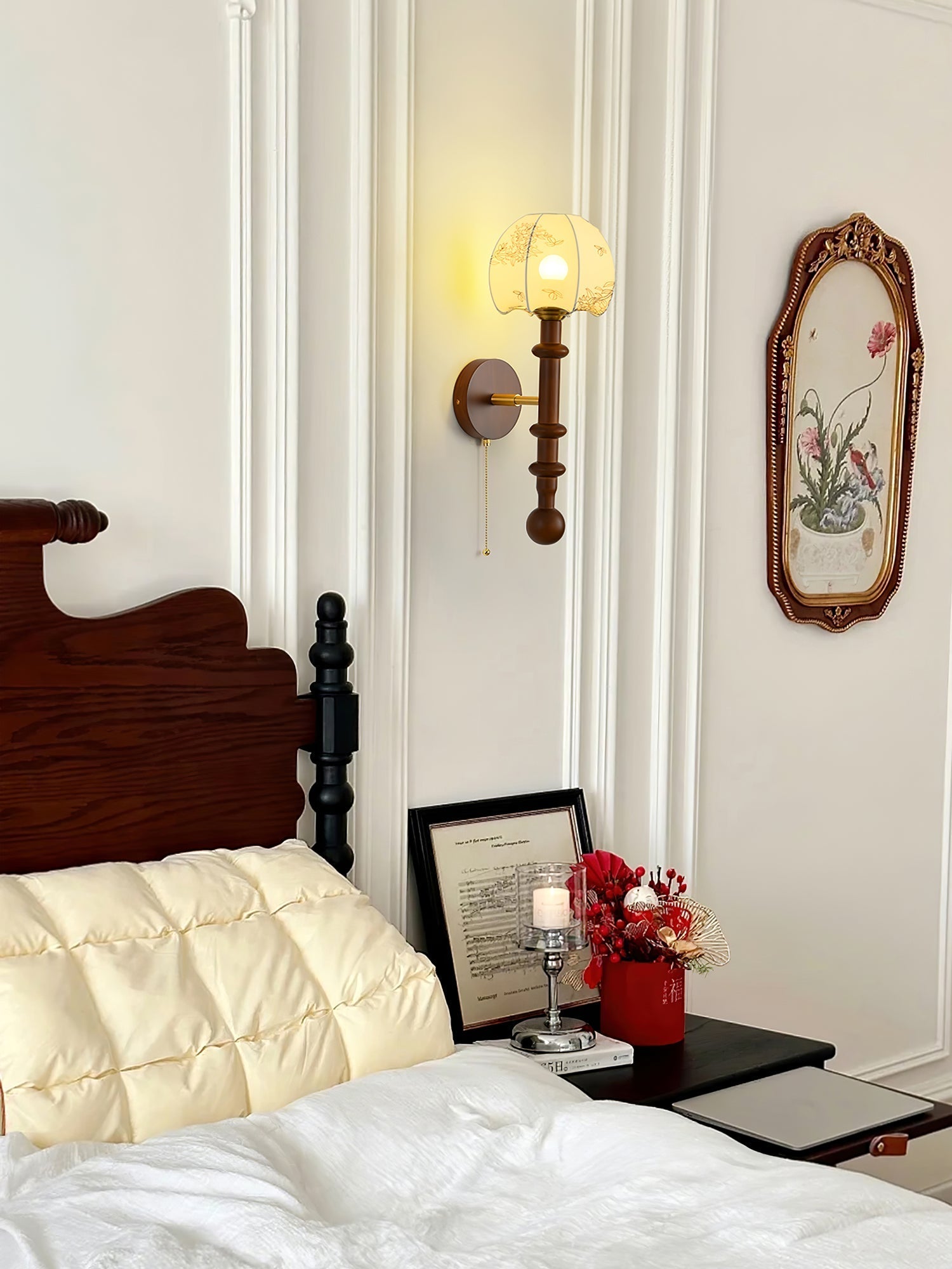 Hilda Roma Elegance Wood Sconce Wall lamp-Neutral Decor