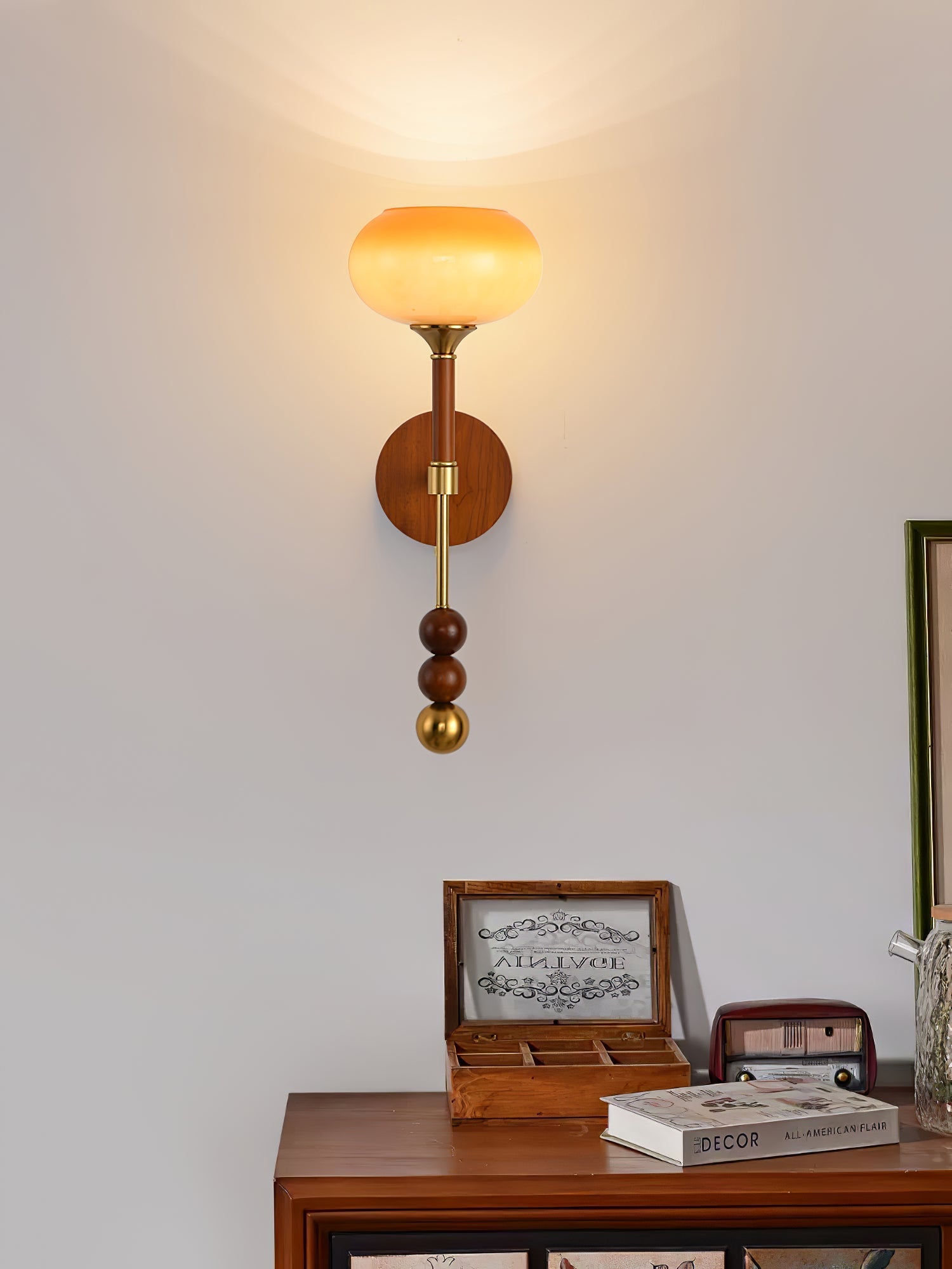 Hilda Roma Elegance Wood Sconce Wall lamp-Neutral Decor