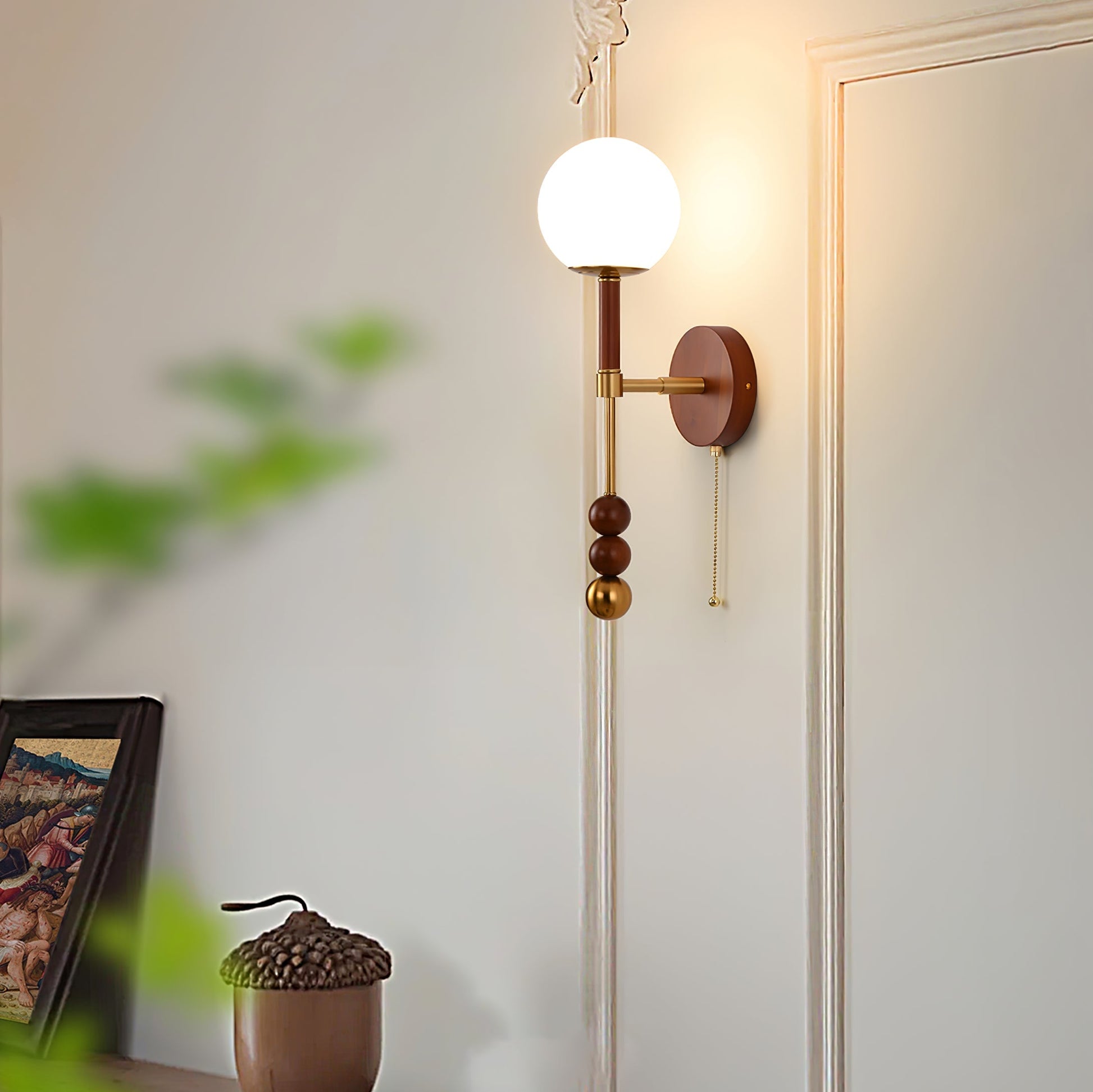 Hilda Roma Elegance Wood Sconce Wall lamp-Neutral Decor