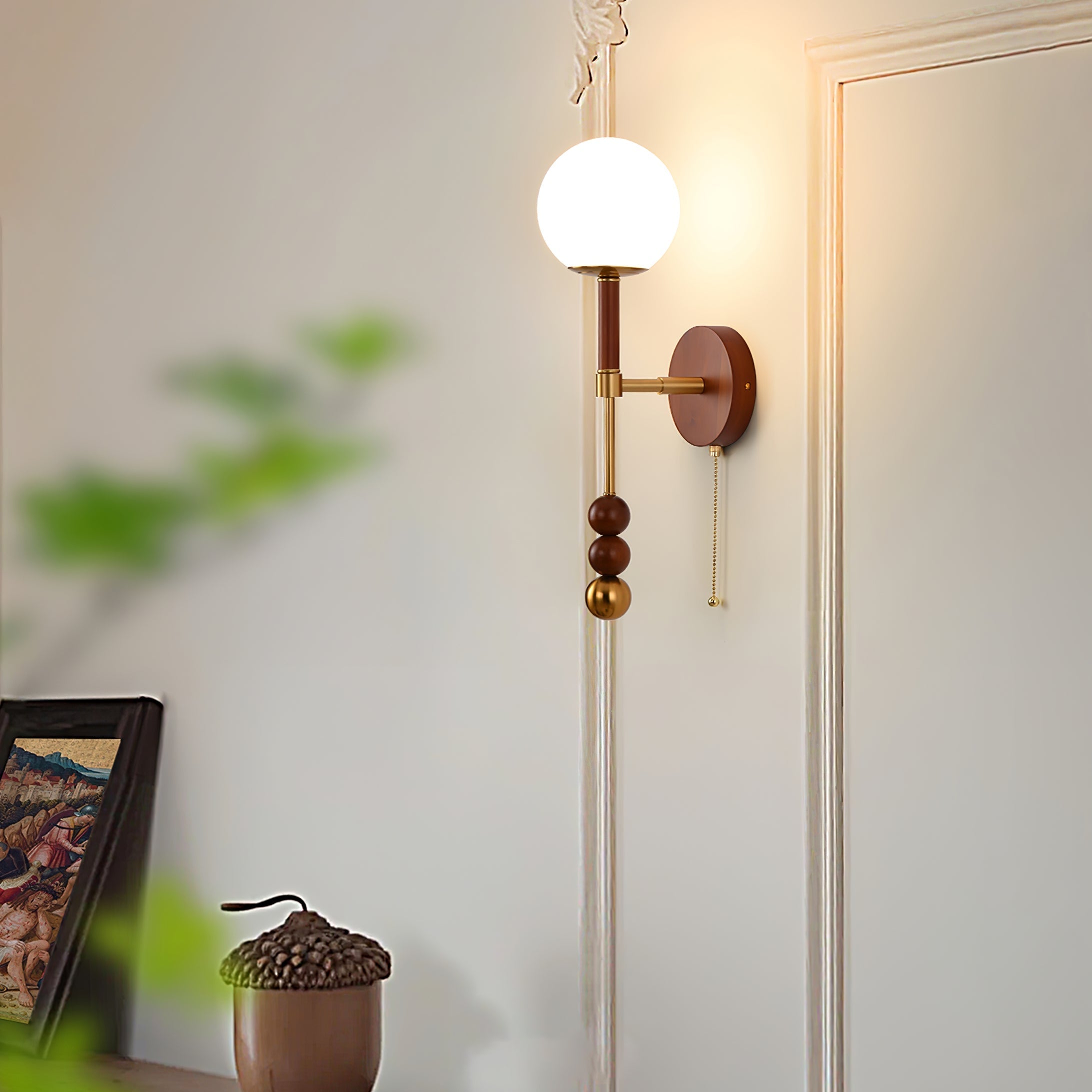 Hilda Roma Elegance Wood Sconce Wall lamp-Neutral Decor