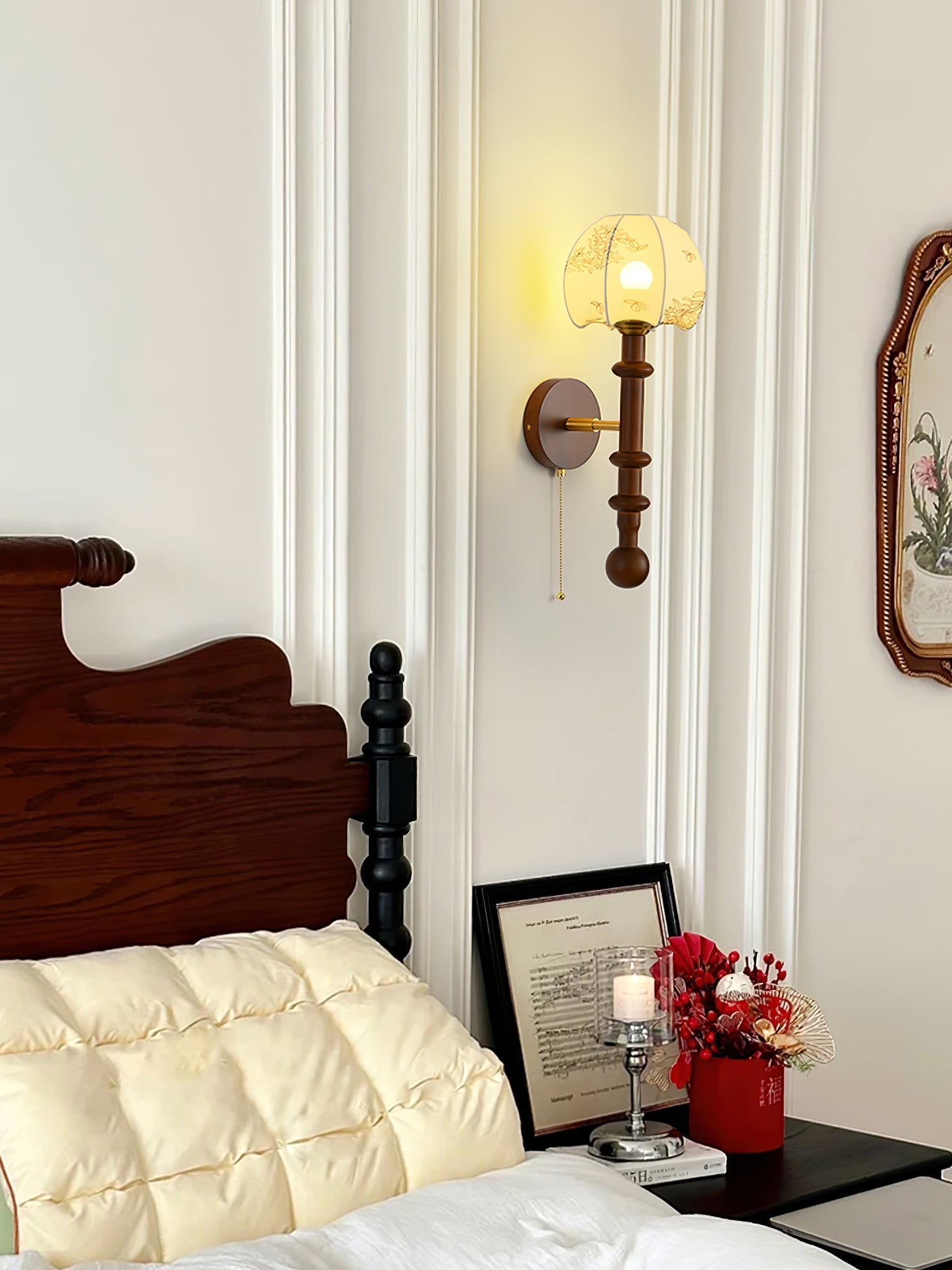 Hilda Roma Elegance Wood Sconce Wall lamp-Neutral Decor