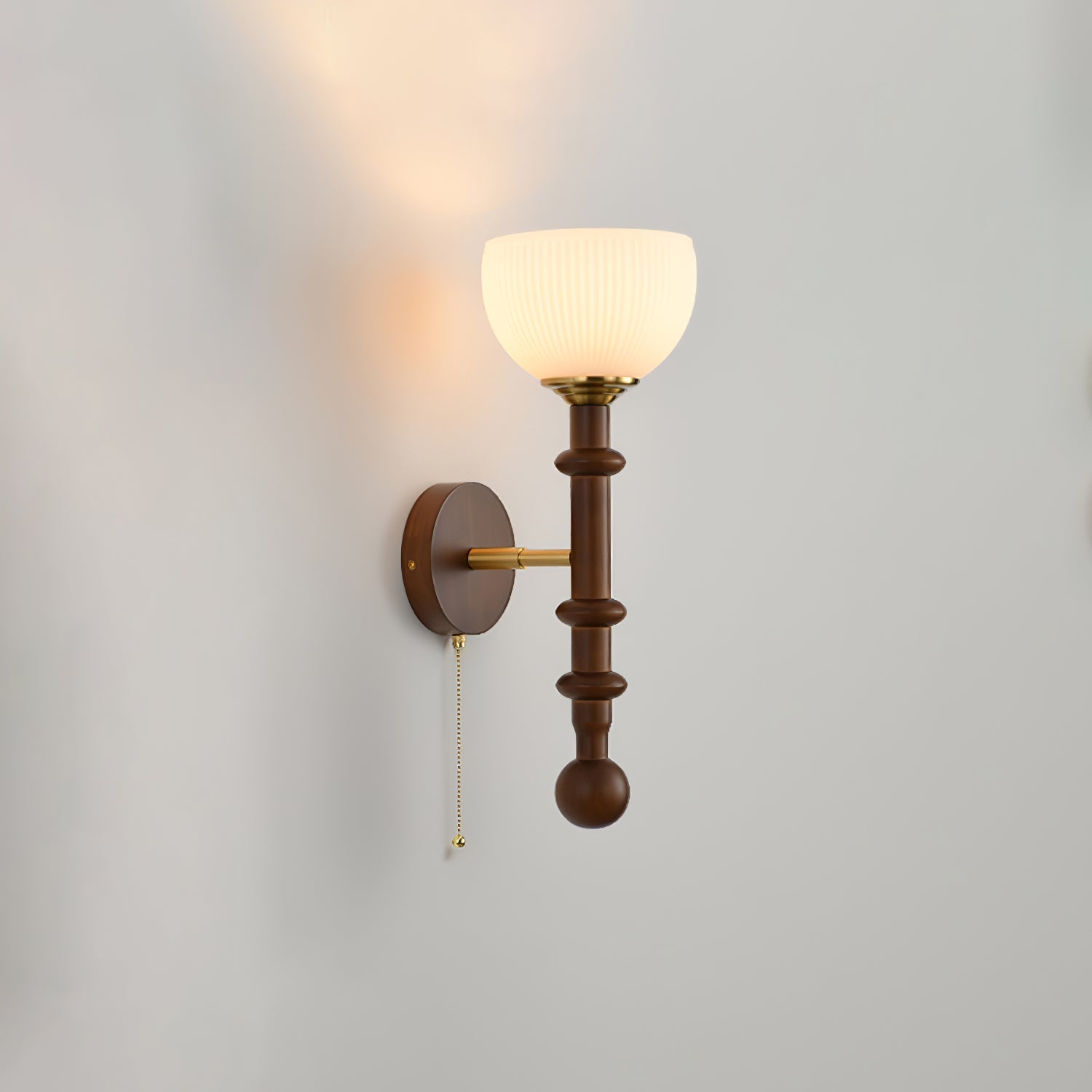 Hilda Roma Elegance Wood Sconce Wall lamp-Neutral Decor