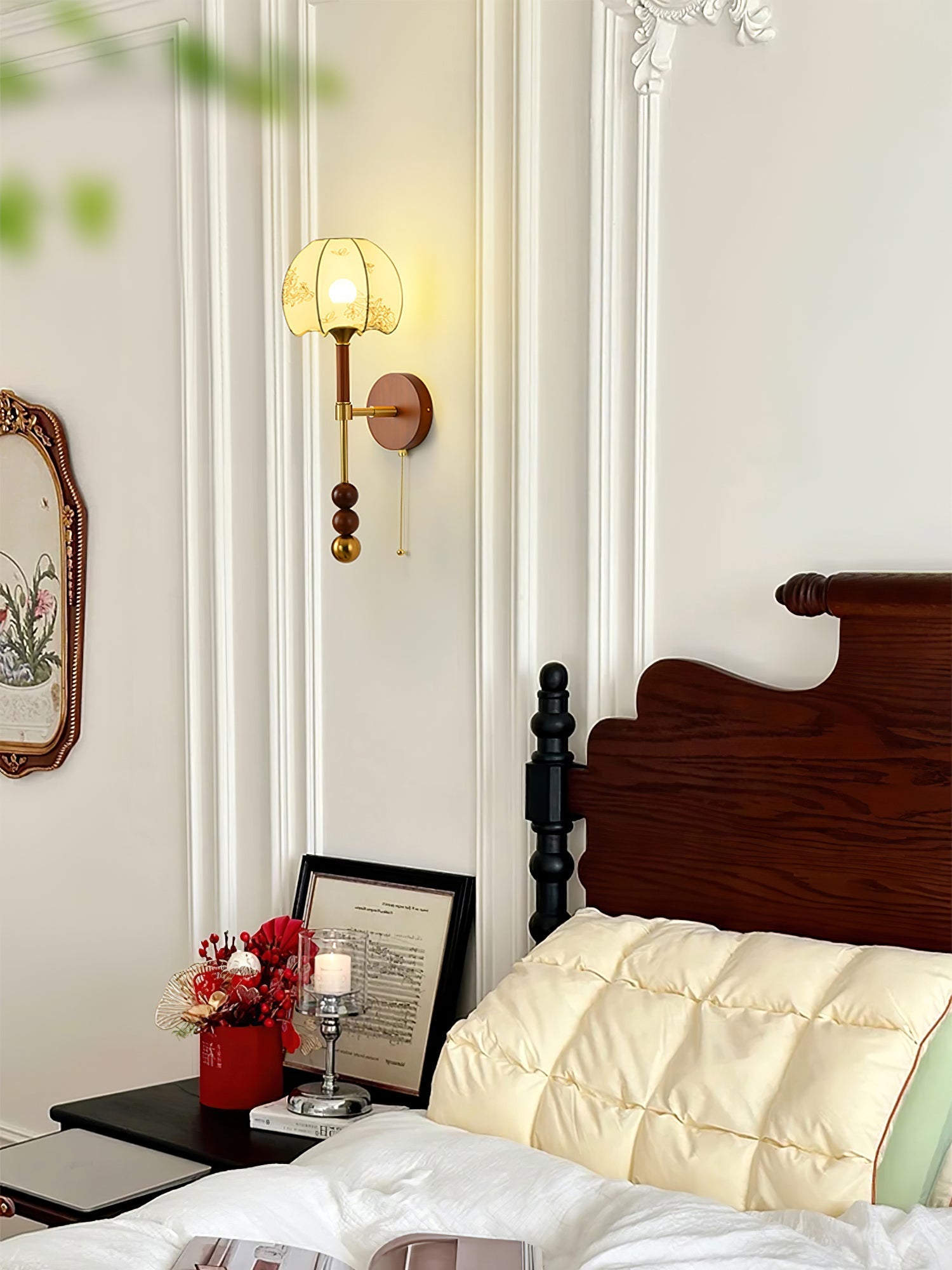 Hilda Roma Elegance Wood Sconce Wall lamp-Neutral Decor