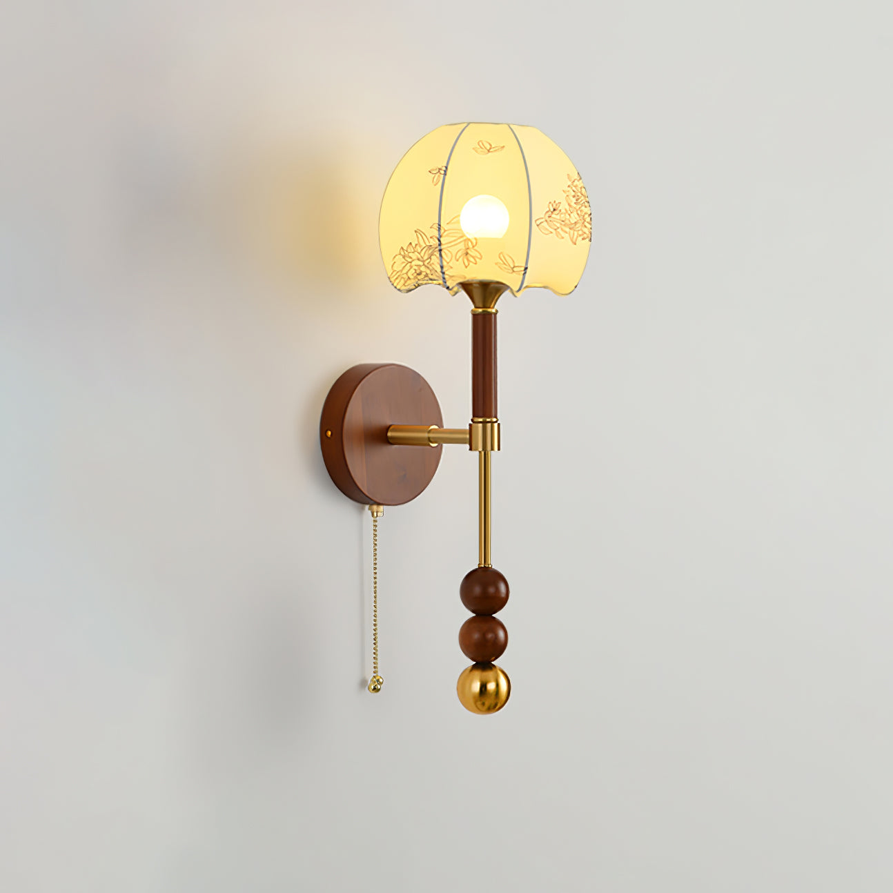 Hilda Roma Elegance Wood Sconce Wall lamp-Neutral Decor