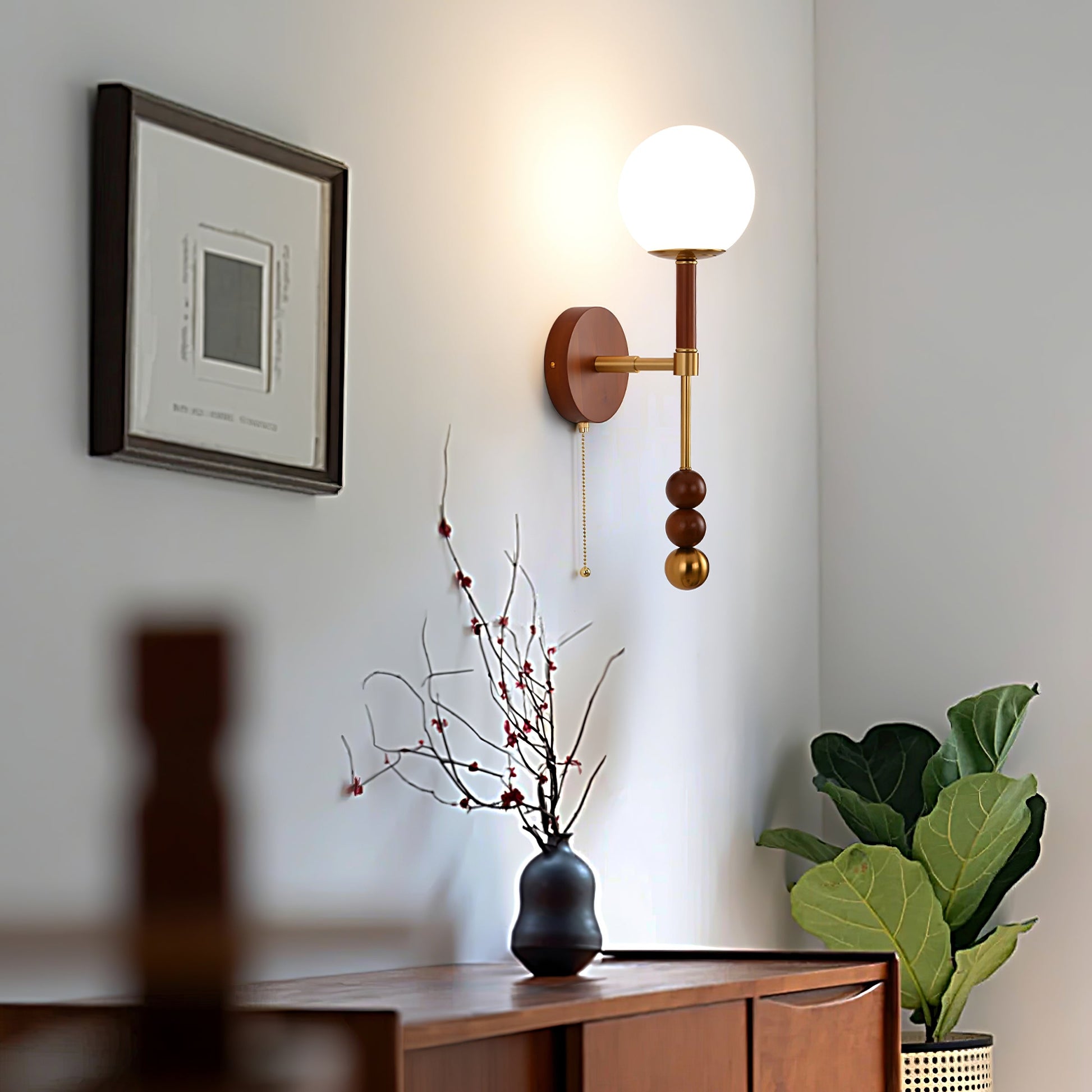 Hilda Roma Elegance Wood Sconce Wall lamp-Neutral Decor
