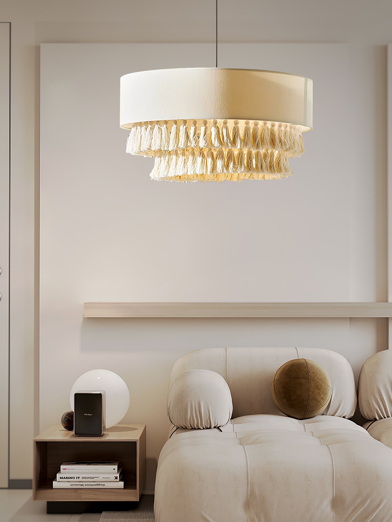 Cicaros Postmodern Luxury Fabric Pendant Lamp-Neutral Decor