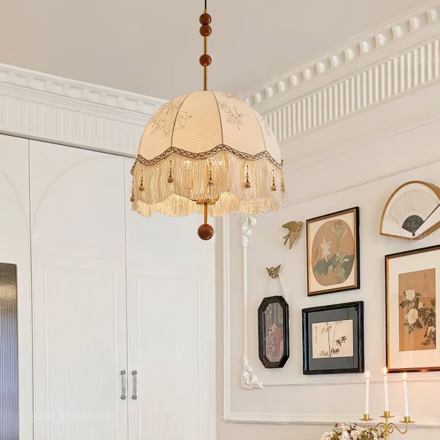 Banell Unique Elegance Fringe Pendant Lamp-Neutral Decor