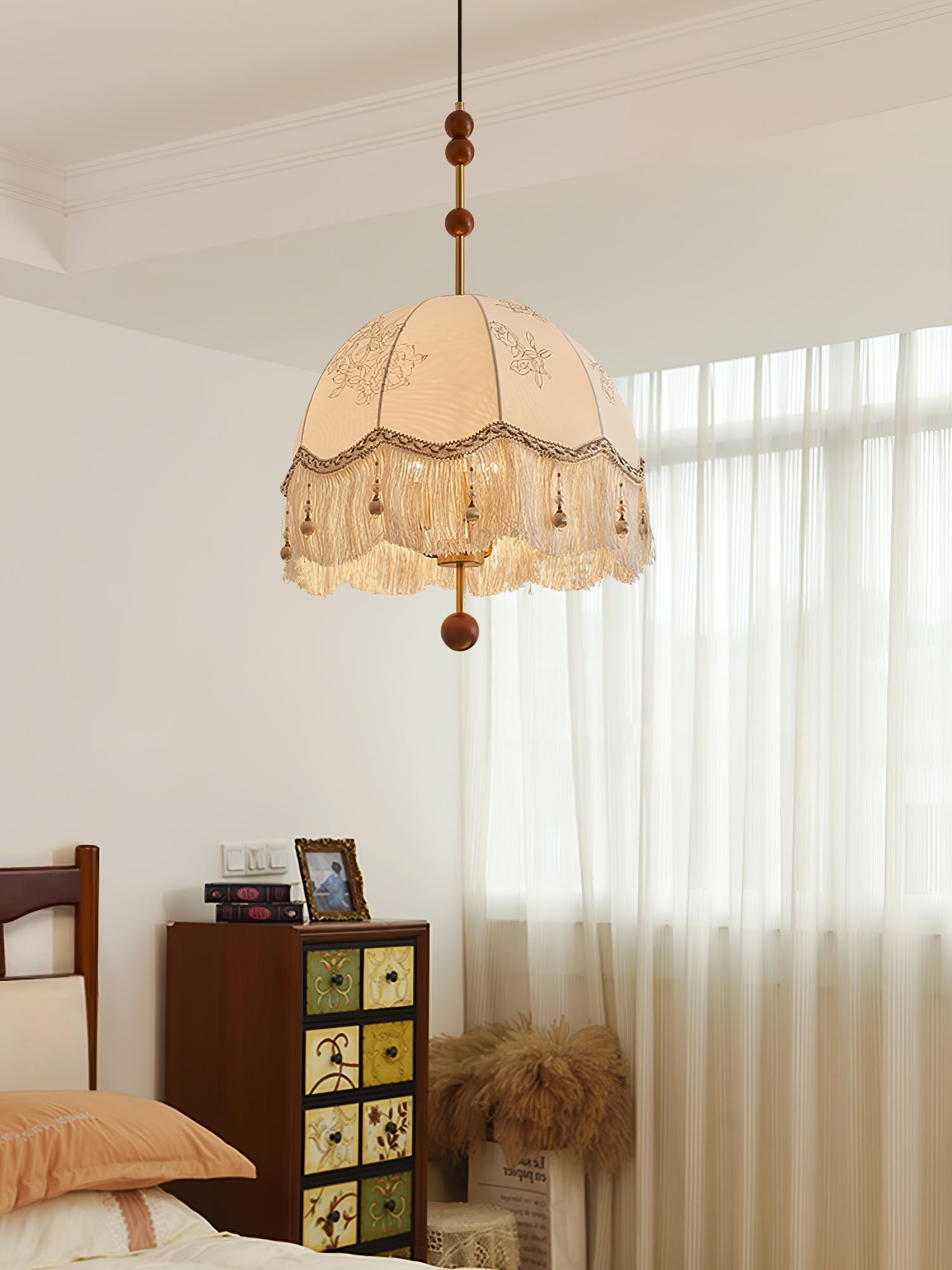 Banell Unique Elegance Fringe Pendant Lamp-Neutral Decor