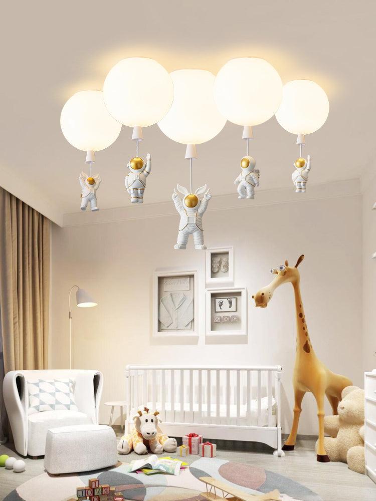 Glowen Ceiling Light Acrylic Balloon Astronaut Playful Kids Room-Neutral Decor