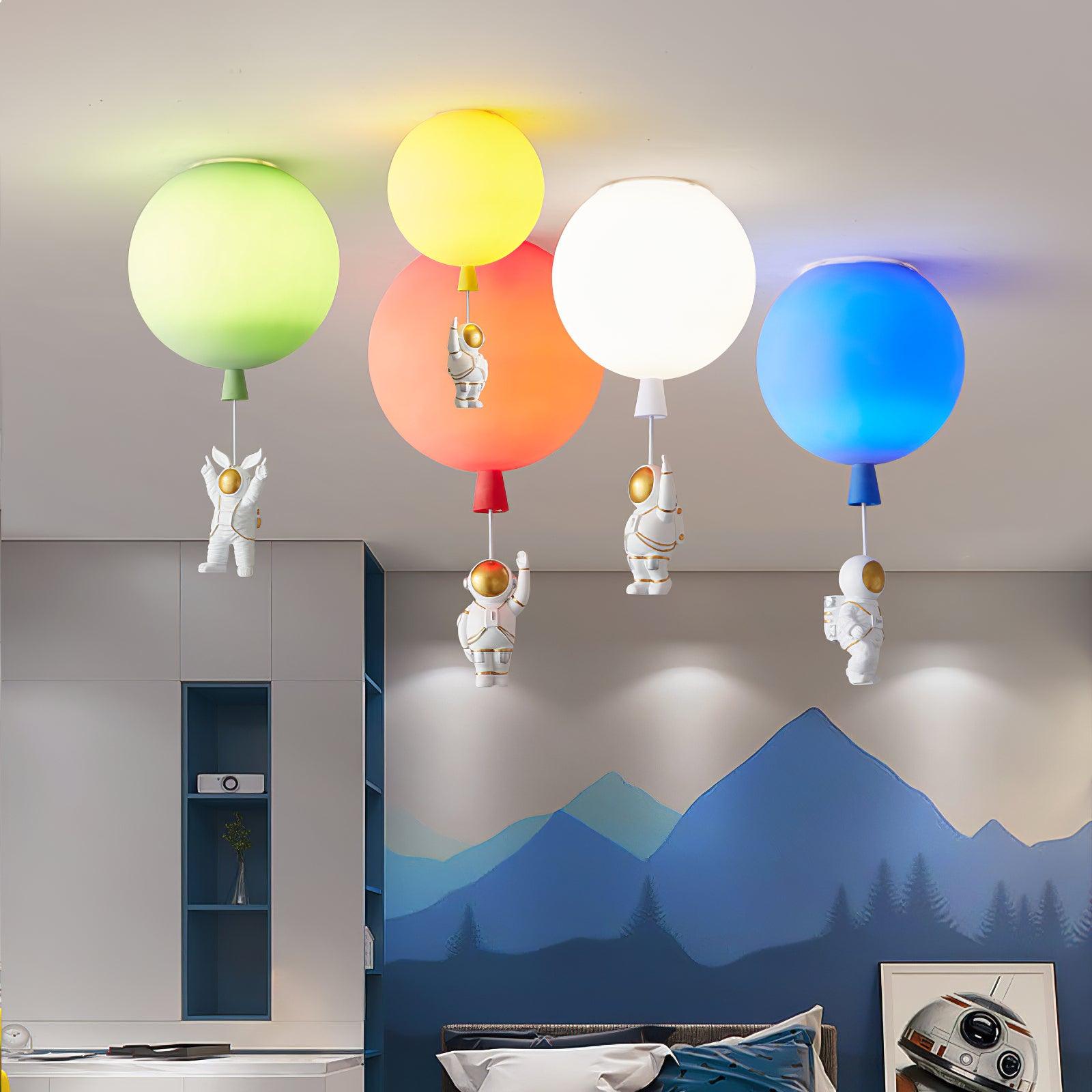 Glowen Ceiling Light Acrylic Balloon Astronaut Playful Kids Room-Neutral Decor