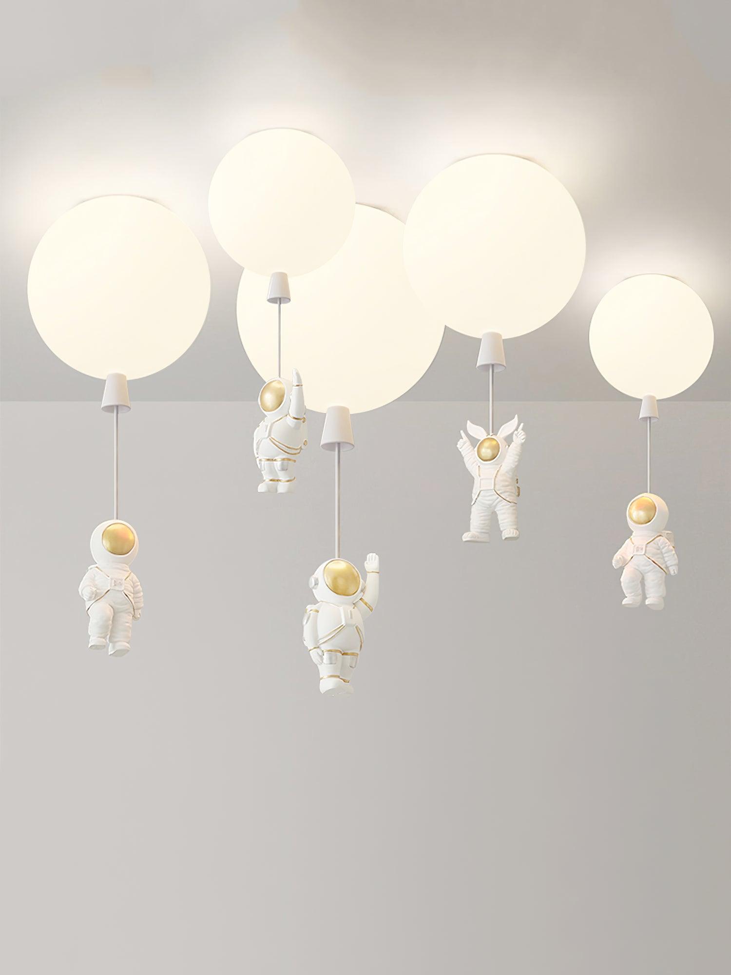 Glowen Ceiling Light Acrylic Balloon Astronaut Playful Kids Room-Neutral Decor