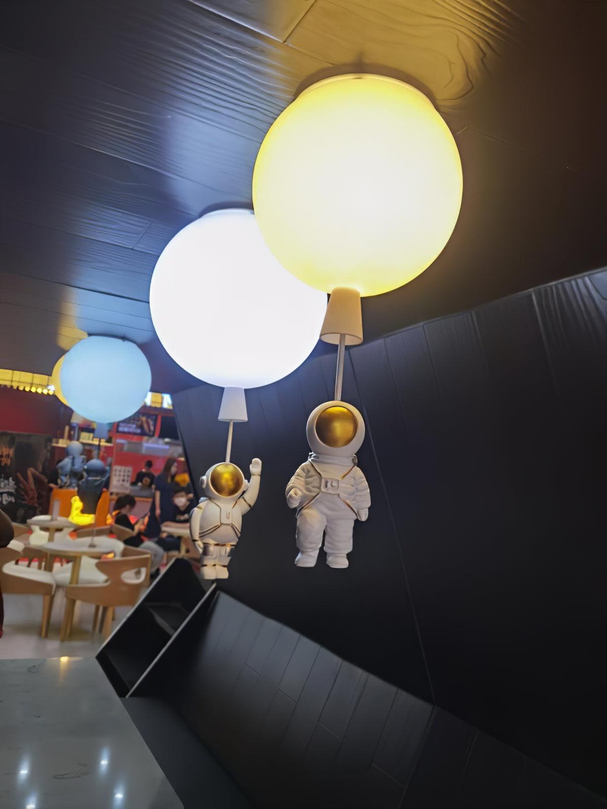 Glowen Ceiling Light Acrylic Balloon Astronaut Playful Kids Room-Neutral Decor