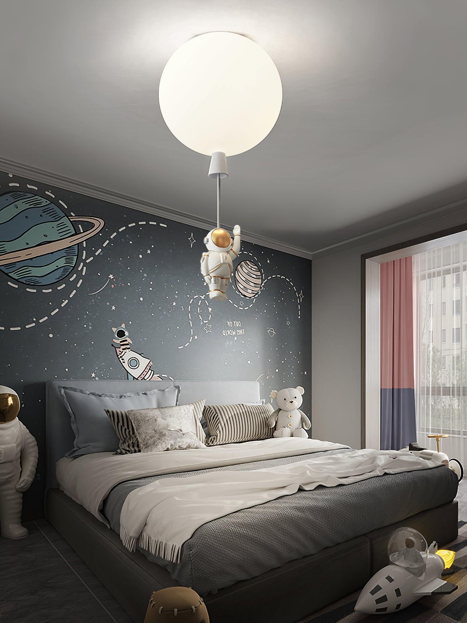 Glowen Ceiling Light Acrylic Balloon Astronaut Playful Kids Room-Neutral Decor