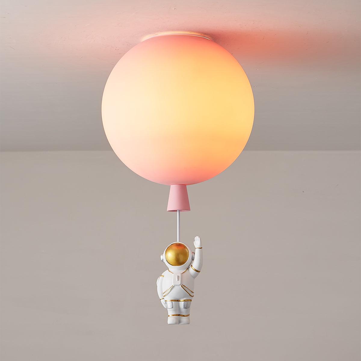Glowen Ceiling Light Acrylic Balloon Astronaut Playful Kids Room-Neutral Decor