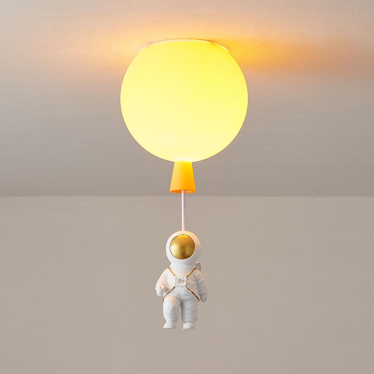 Glowen Ceiling Light Acrylic Balloon Astronaut Playful Kids Room-Neutral Decor