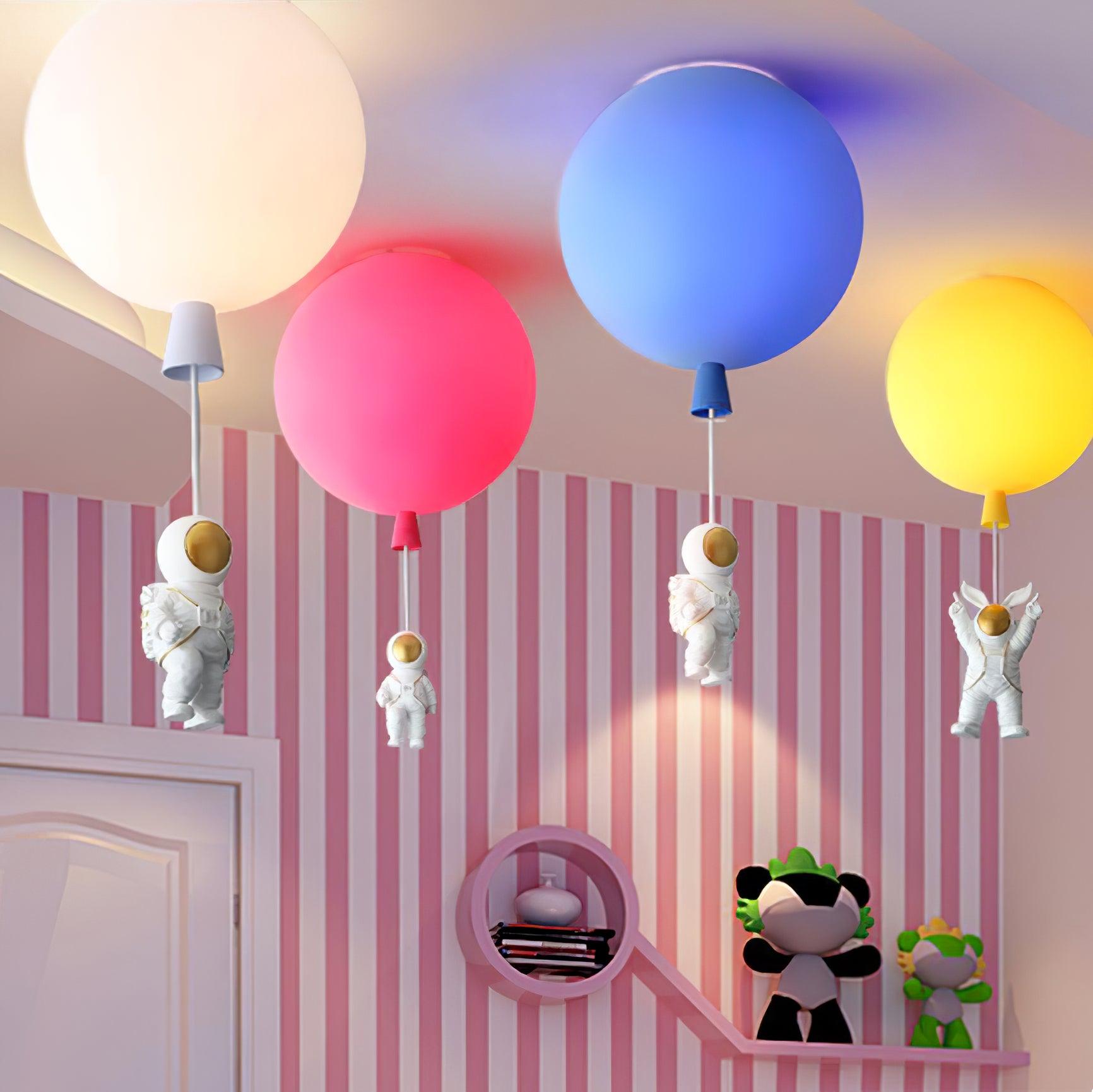 Glowen Ceiling Light Acrylic Balloon Astronaut Playful Kids Room-Neutral Decor