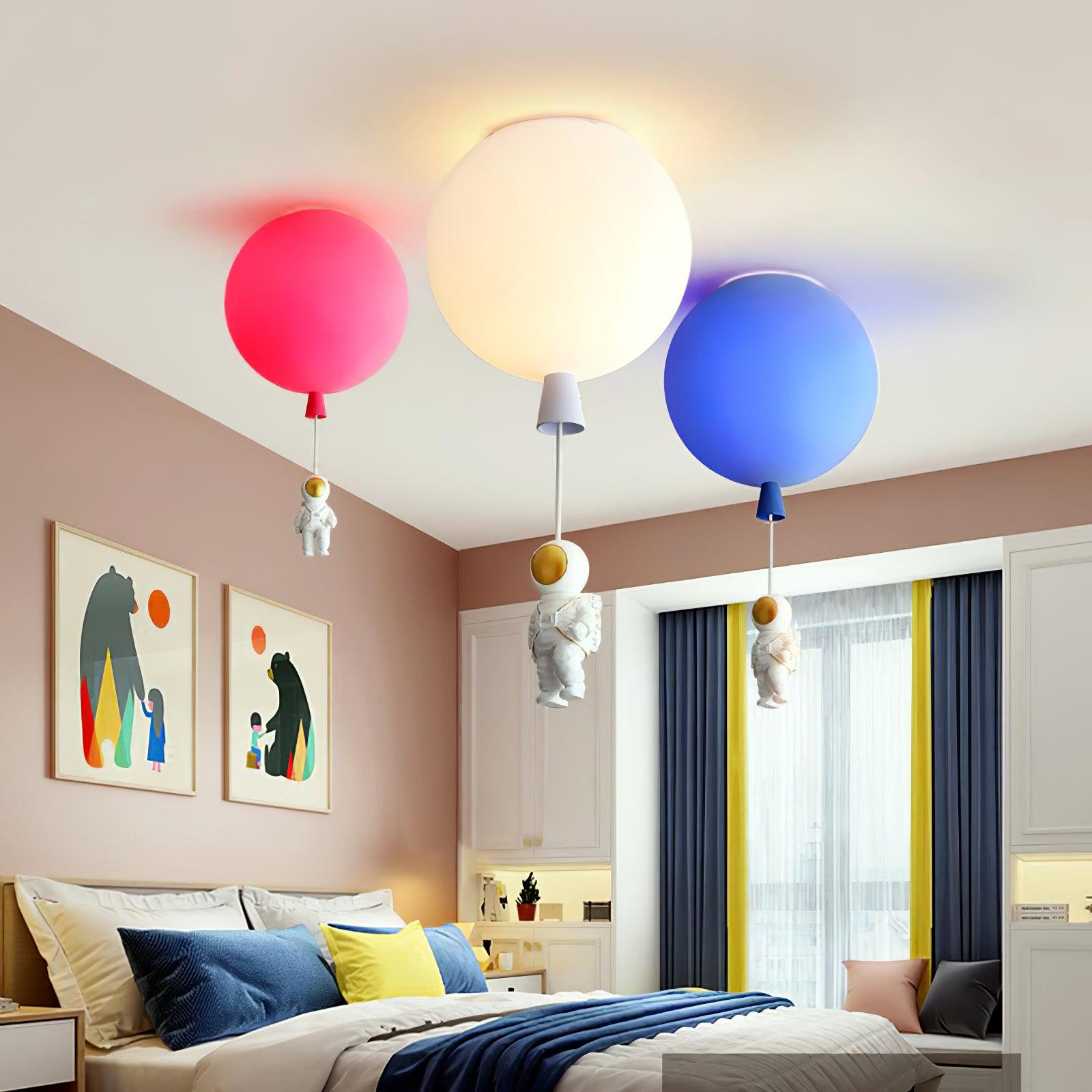 Glowen Ceiling Light Acrylic Balloon Astronaut Playful Kids Room-Neutral Decor