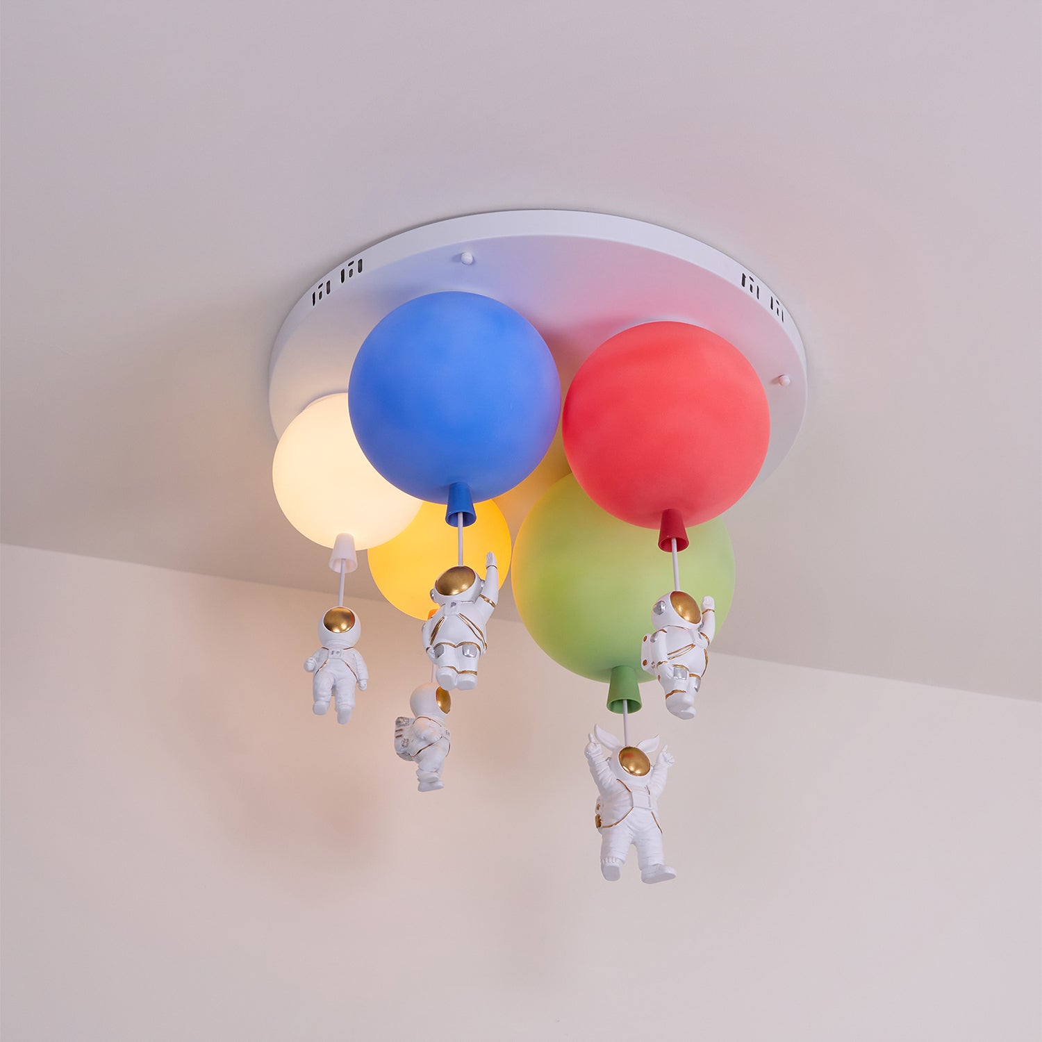 Gorvin Frosted Balloon Combination Ceiling Lamp-Neutral Decor
