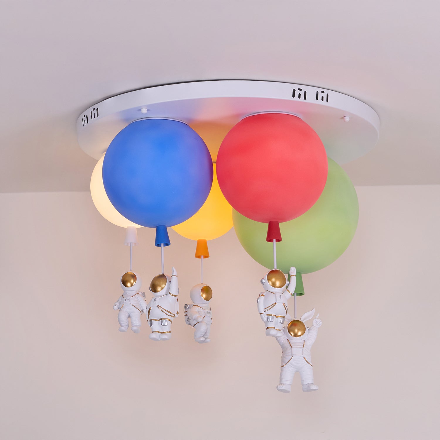 Gorvin Frosted Balloon Combination Ceiling Lamp-Neutral Decor