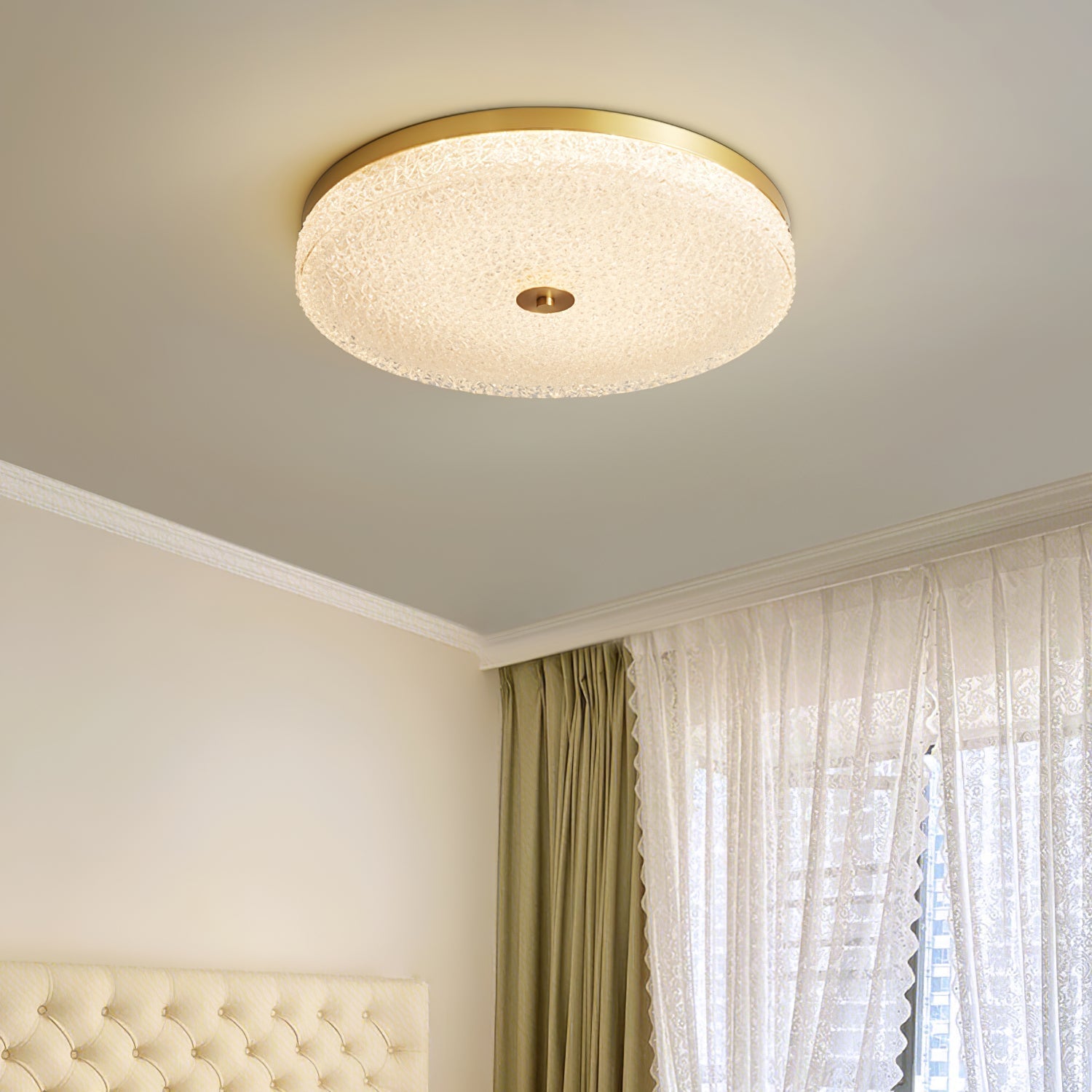 Locor Ceiling Lamp Frosted Glass Textured Minimalist Elegant-Neutral Decor