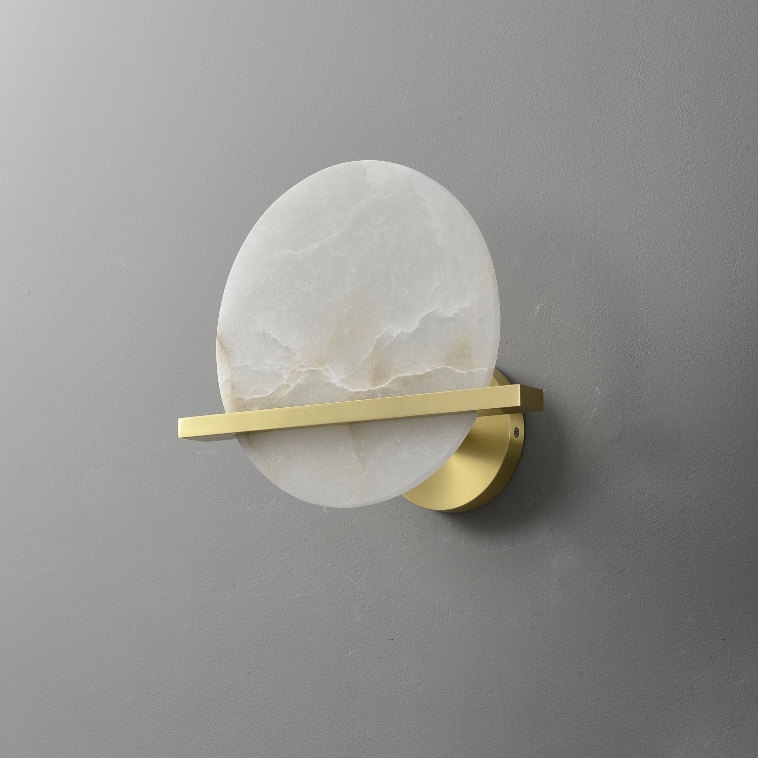 Avemis Sphere Alabaster Wall Light-Neutral Decor