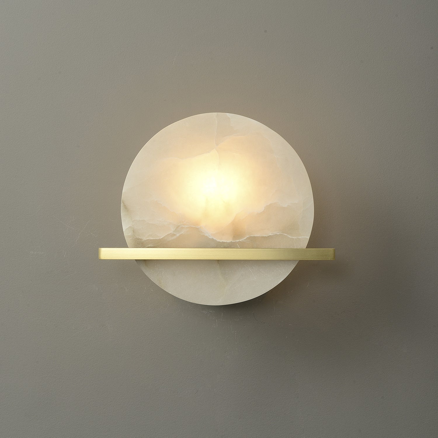 Avemis Sphere Alabaster Wall Light-Neutral Decor