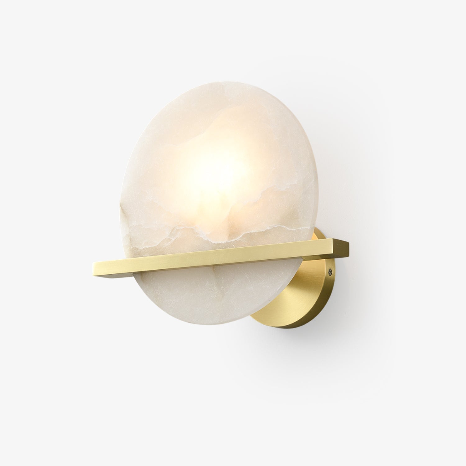 Avemis Sphere Alabaster Wall Light-Neutral Decor