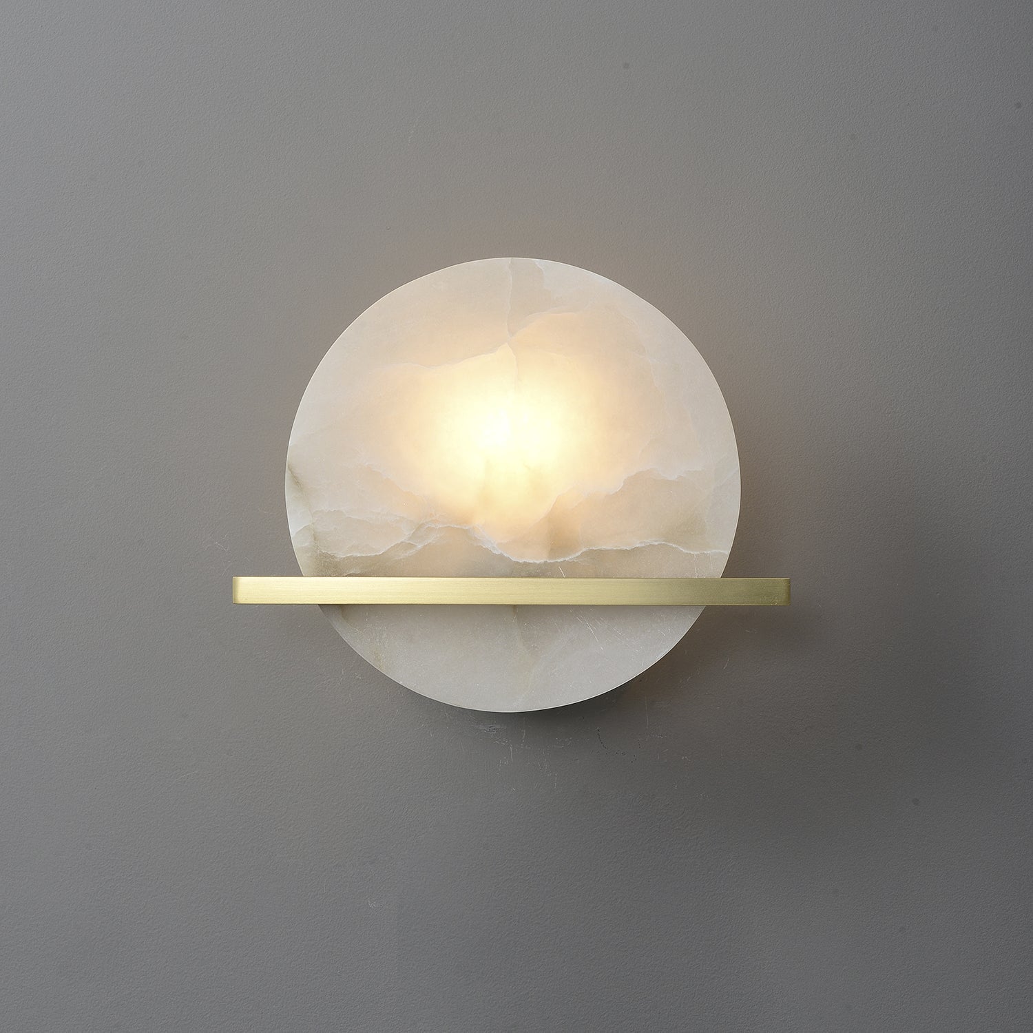 Avemis Sphere Alabaster Wall Light-Neutral Decor